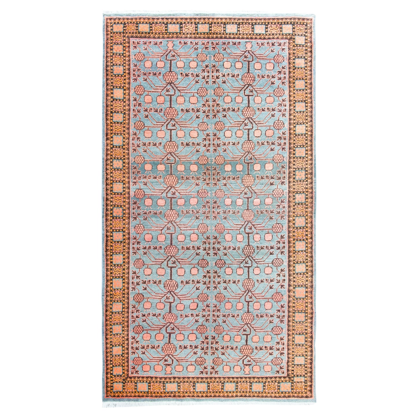 Early 20th Century Central Asian Kohtan Rug For Sale