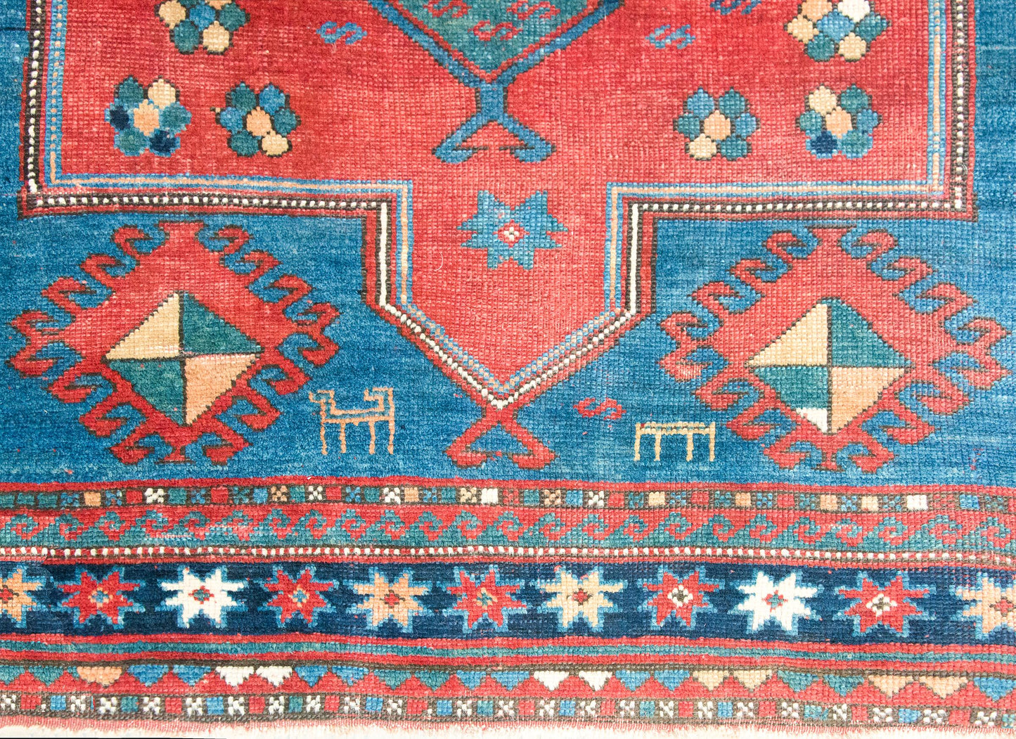 Early 20th Century Persian Kazak Rug For Sale