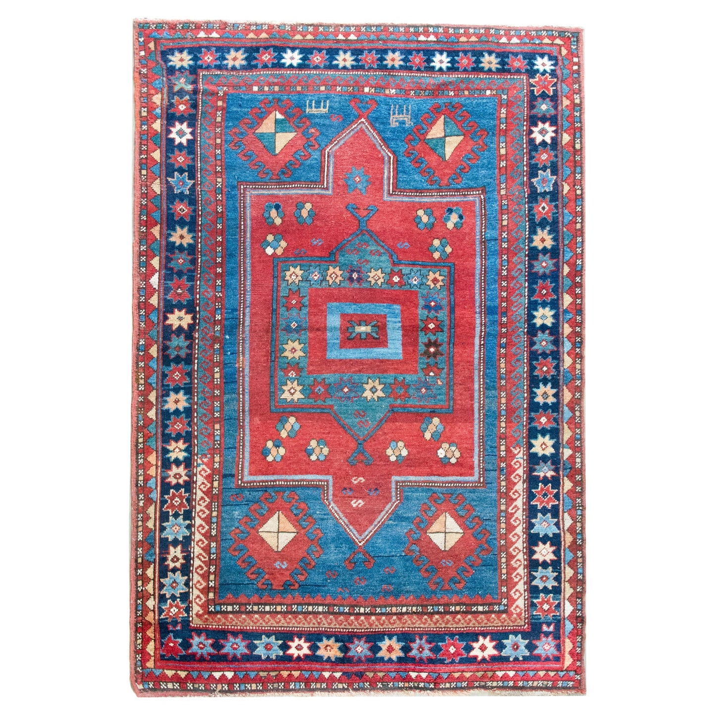 Early 20th Century Persian Kazak Rug For Sale