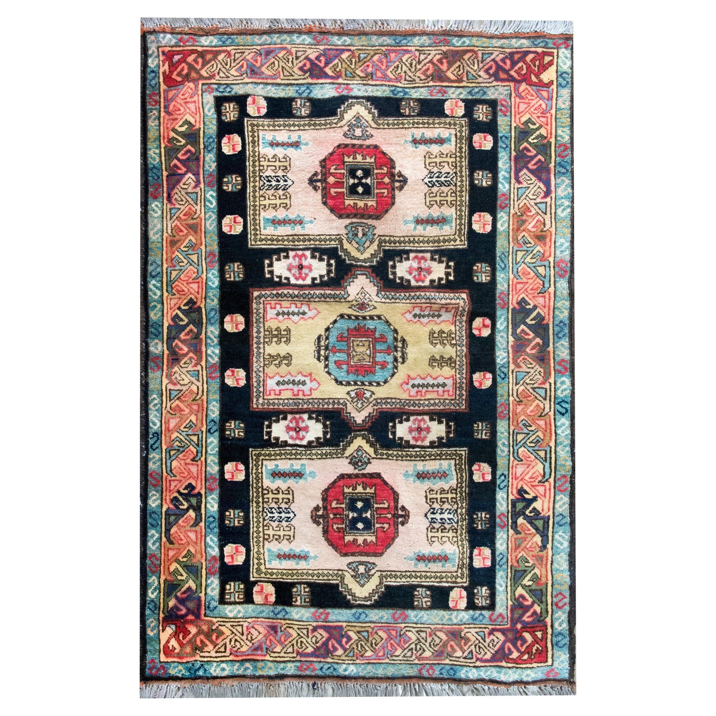 Mid-20th Century Afghani Kazak Rug For Sale
