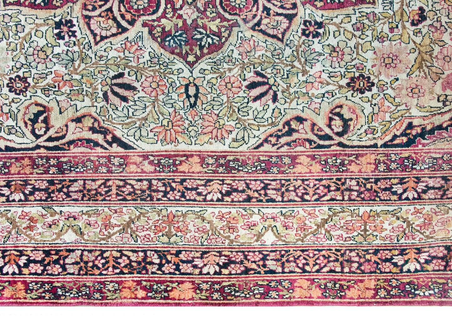 Early 20th Century Persian Lavar Kirman Rug For Sale