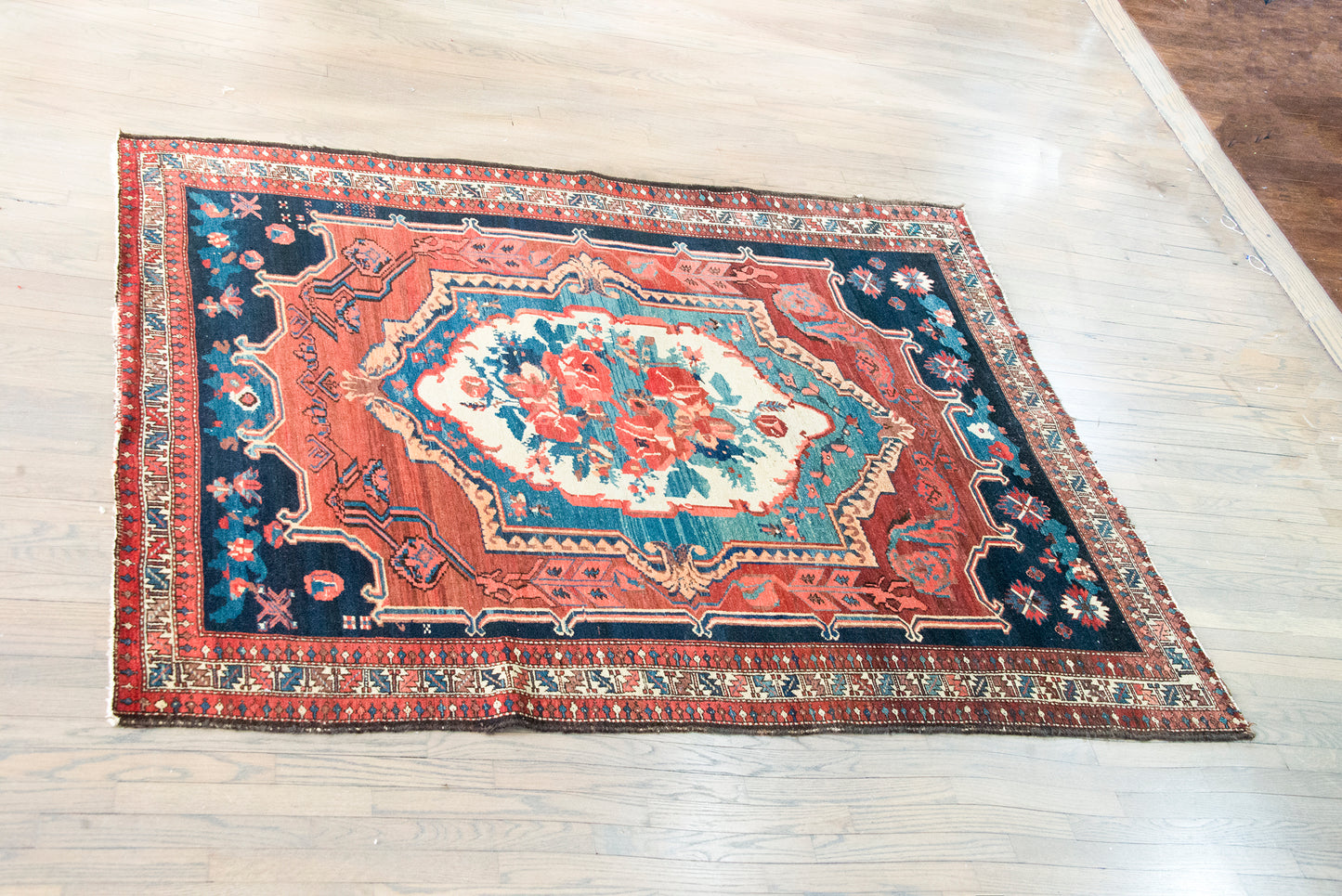 Early 20th Century Persian Bakhtiari Saman Rug For Sale