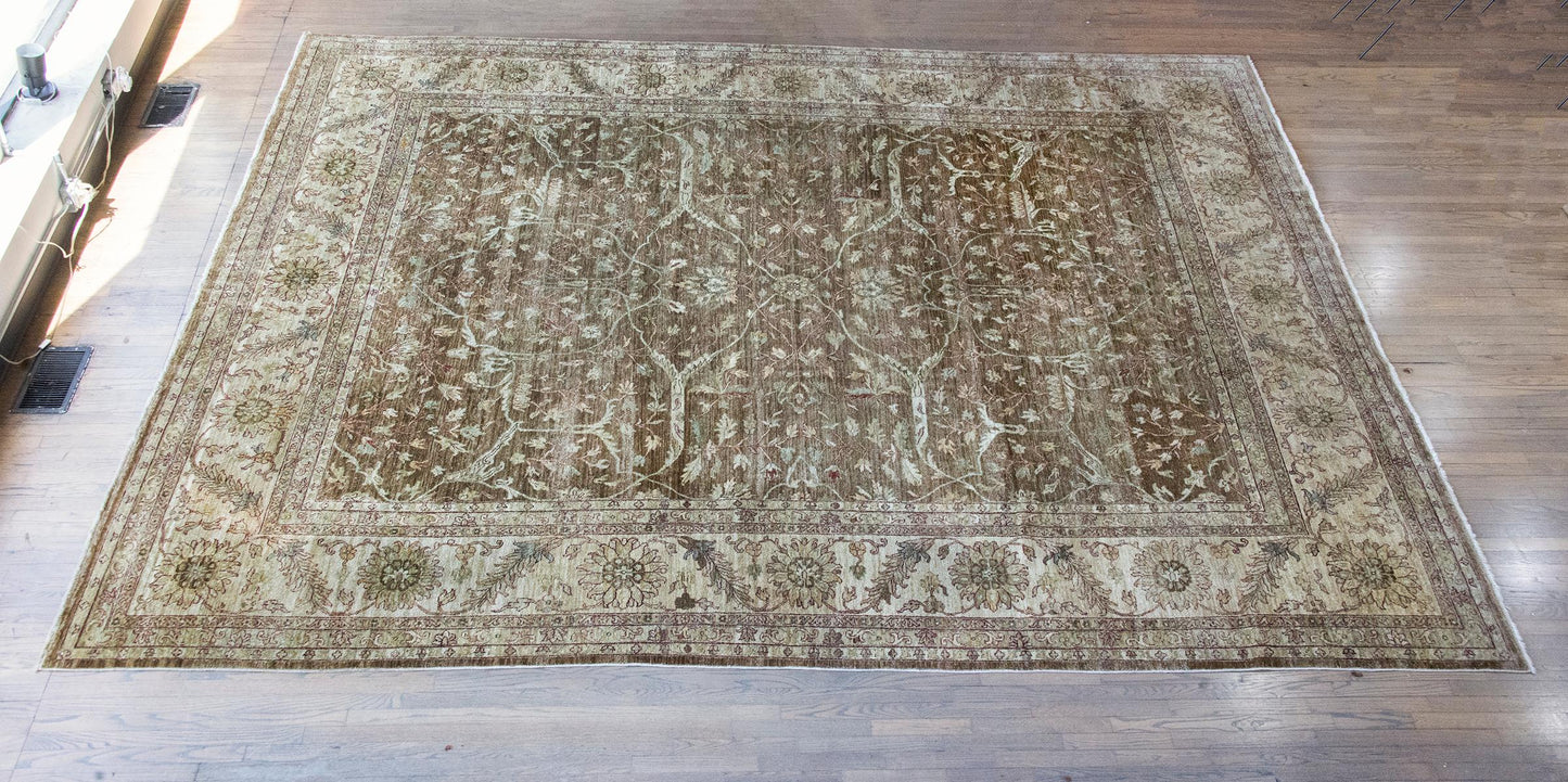 Indian Peshawar Rug Woven with a Ziegler Inspired Pattern