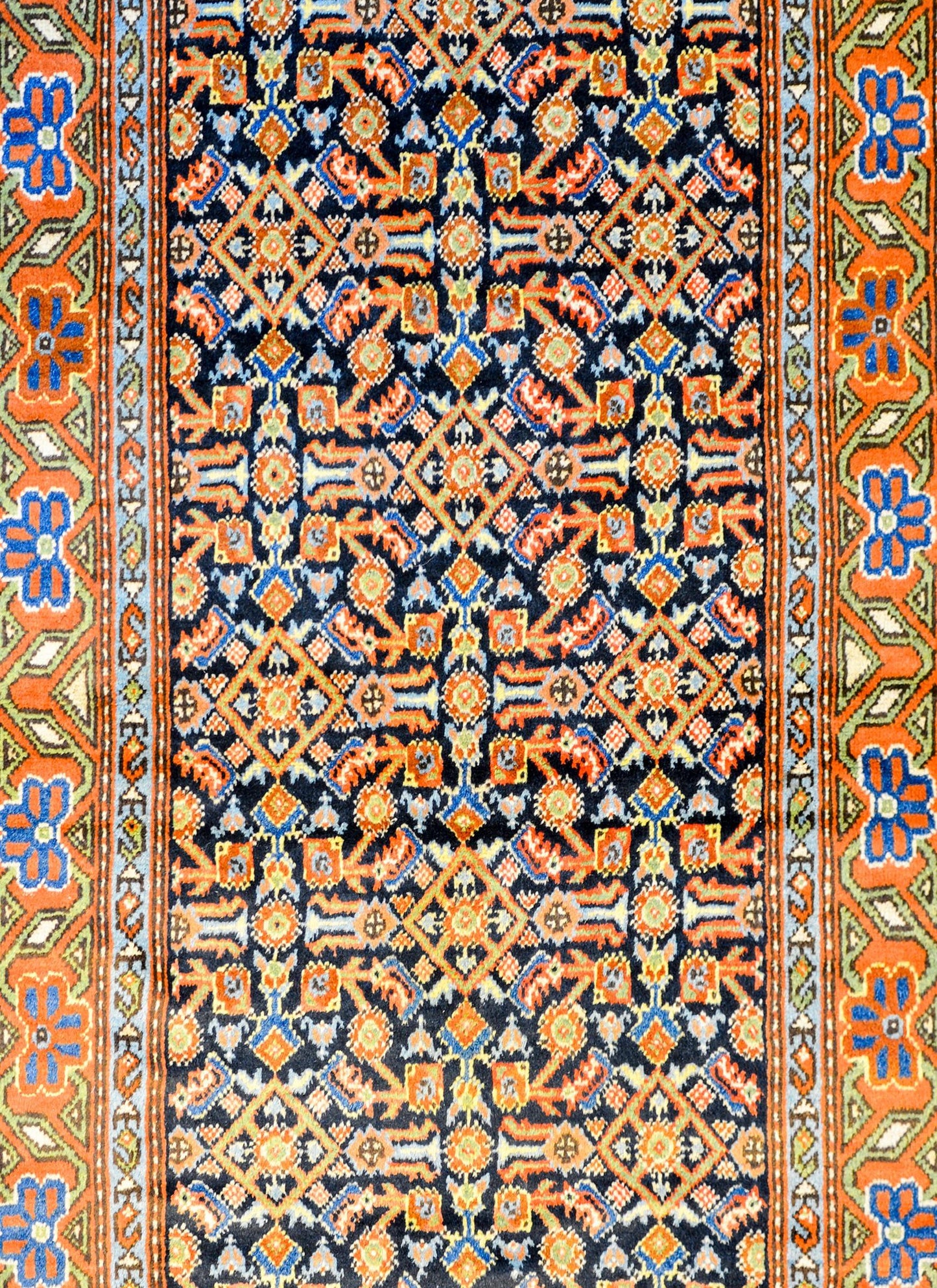 Antique East Turkistan Herati Rug For Sale