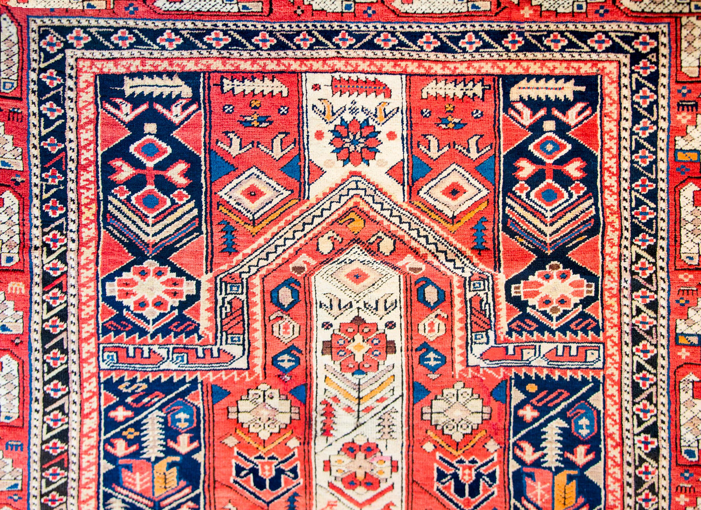 Sweet Early 20th Century Azerbaijani Prayer Rug For Sale