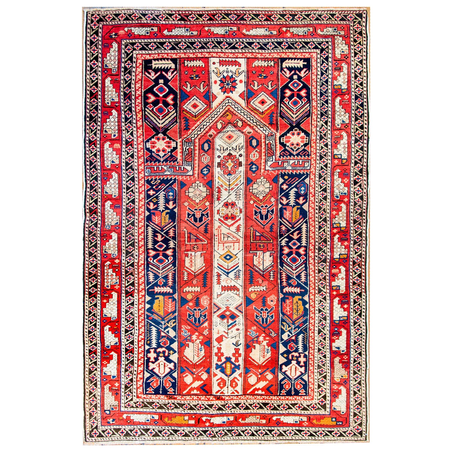 Sweet Early 20th Century Azerbaijani Prayer Rug For Sale