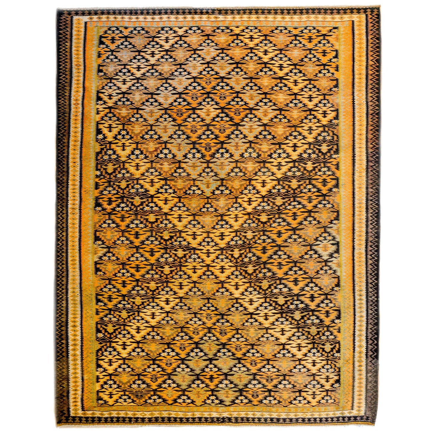 Mid-20th Century Qazvin Kilim Rug For Sale