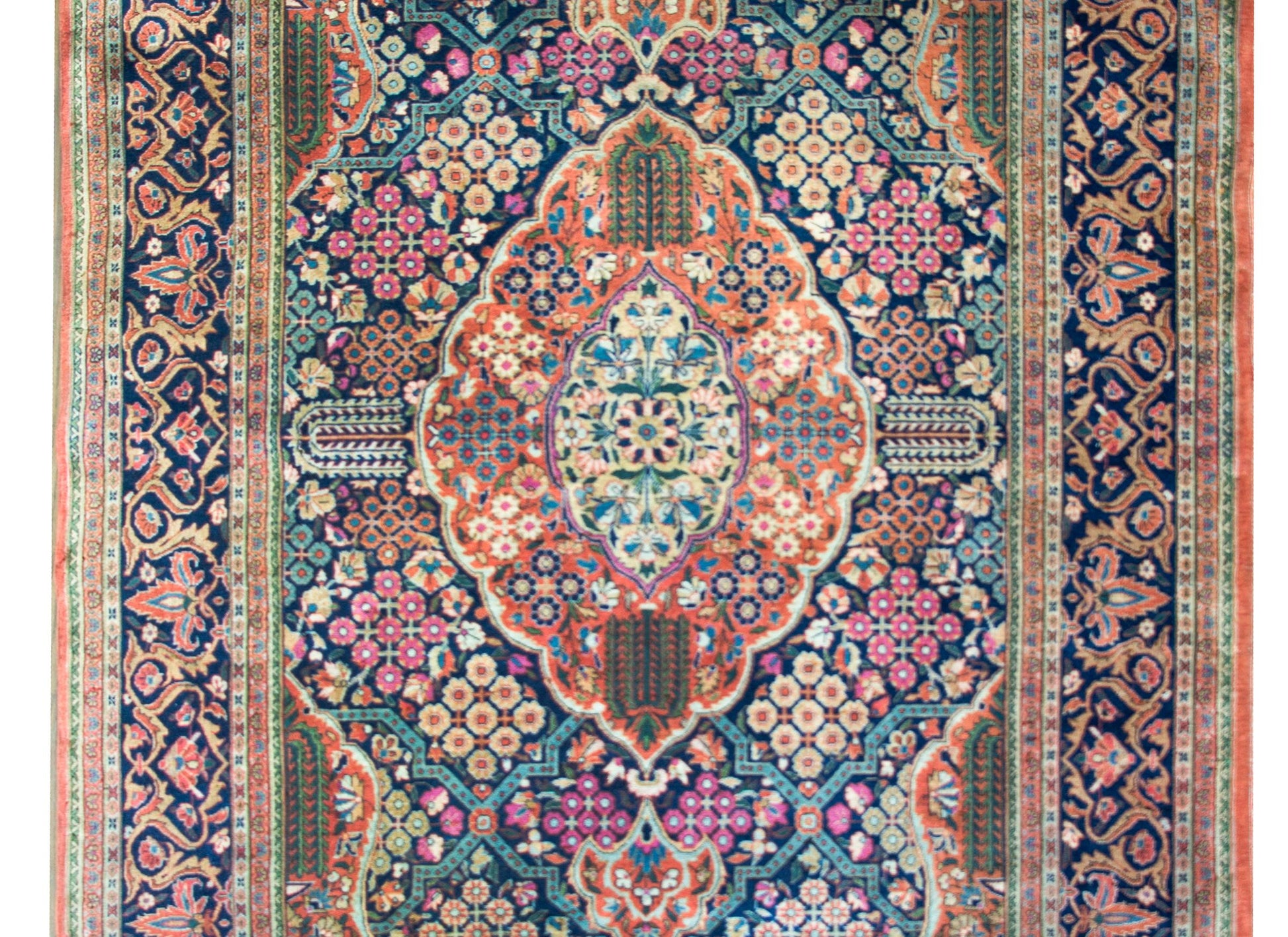 Early 20th Century Dabir Kashan Rug For Sale