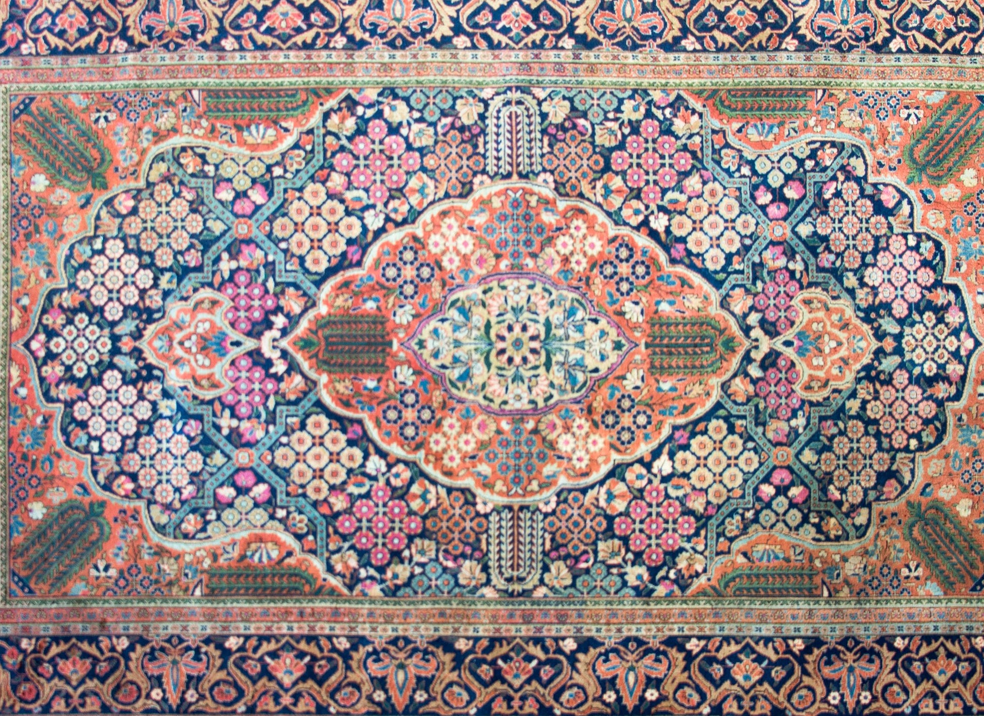 Early 20th Century Dabir Kashan Rug For Sale