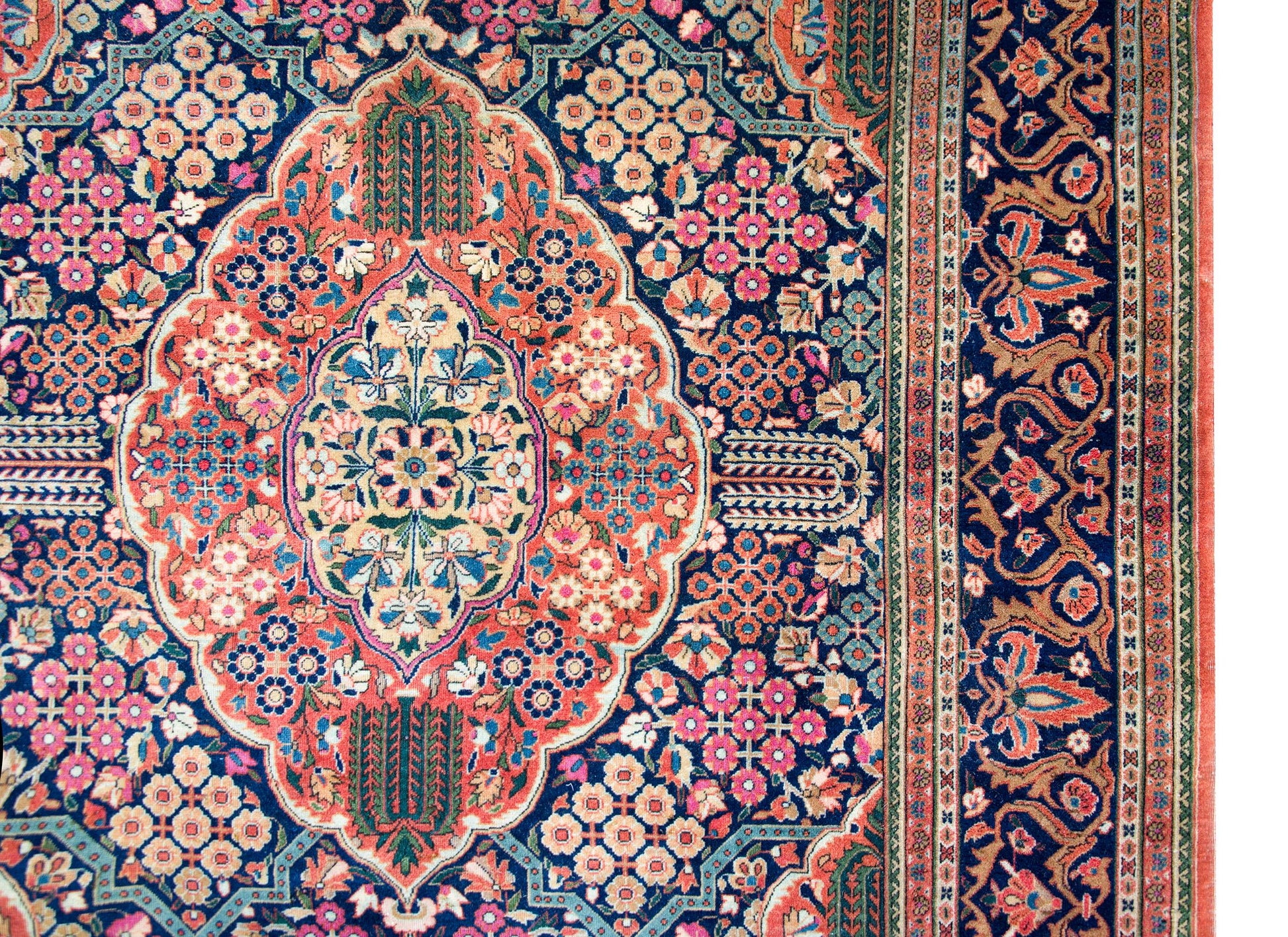 Early 20th Century Dabir Kashan Rug For Sale