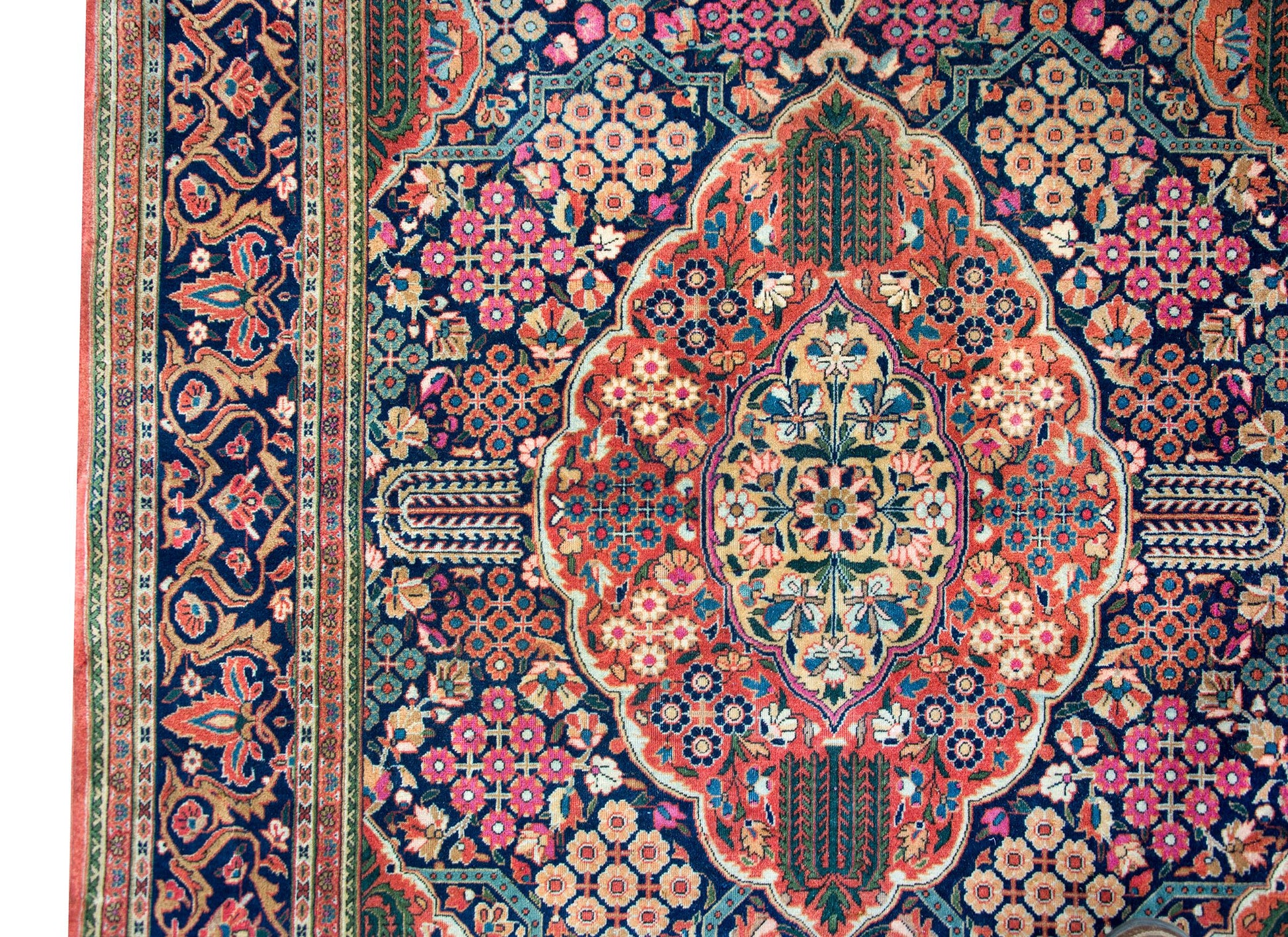 Early 20th Century Dabir Kashan Rug For Sale