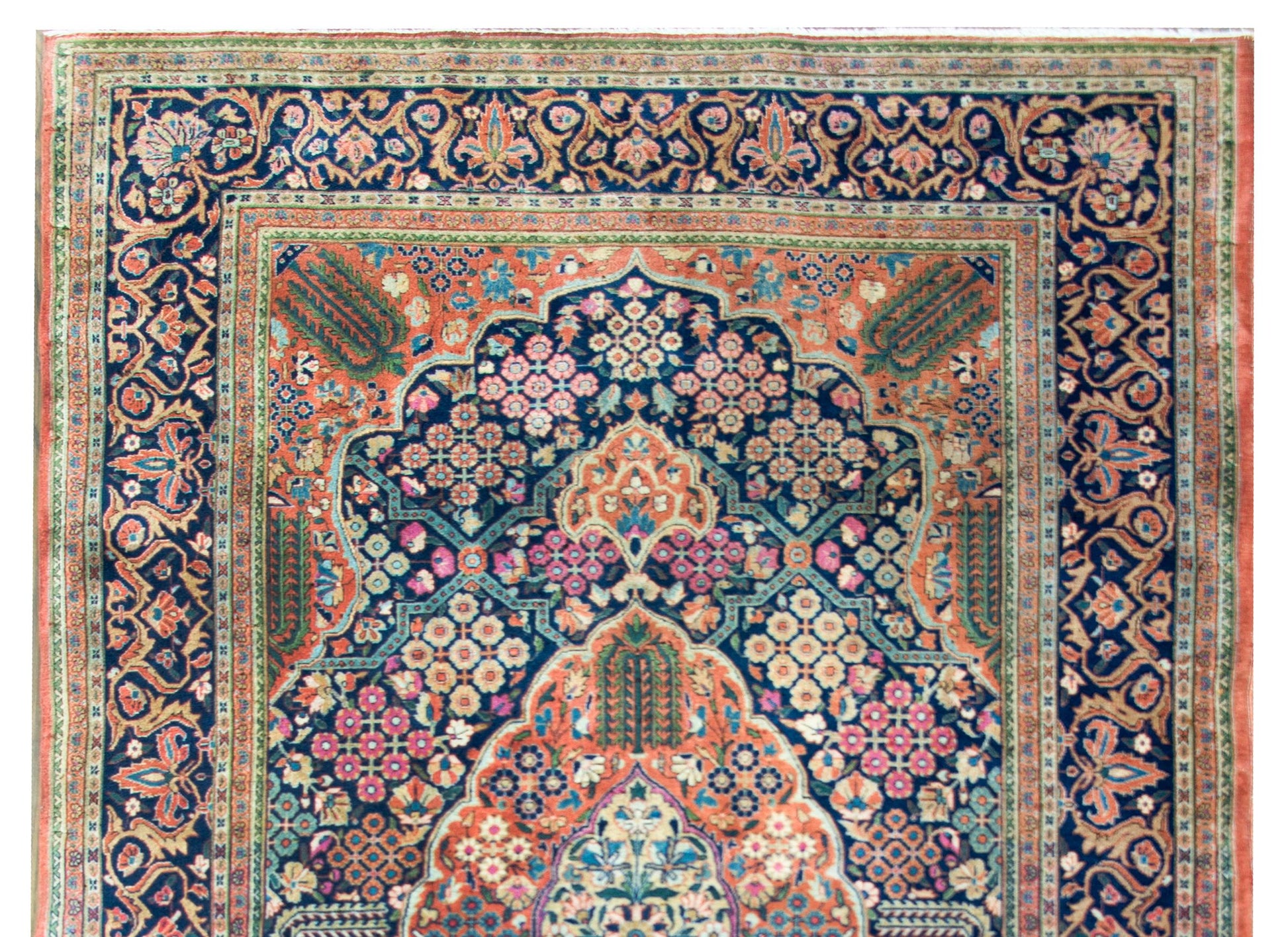 Early 20th Century Dabir Kashan Rug For Sale