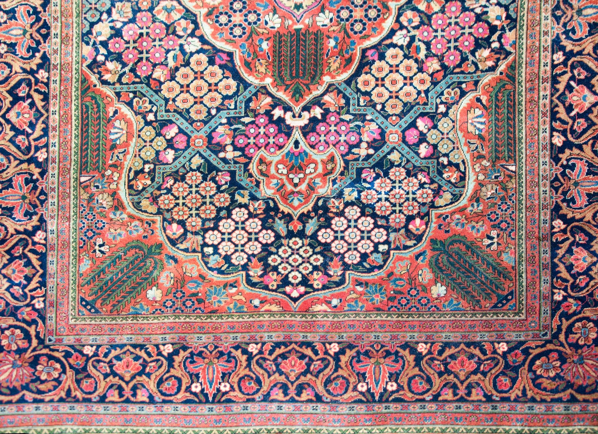Early 20th Century Dabir Kashan Rug For Sale