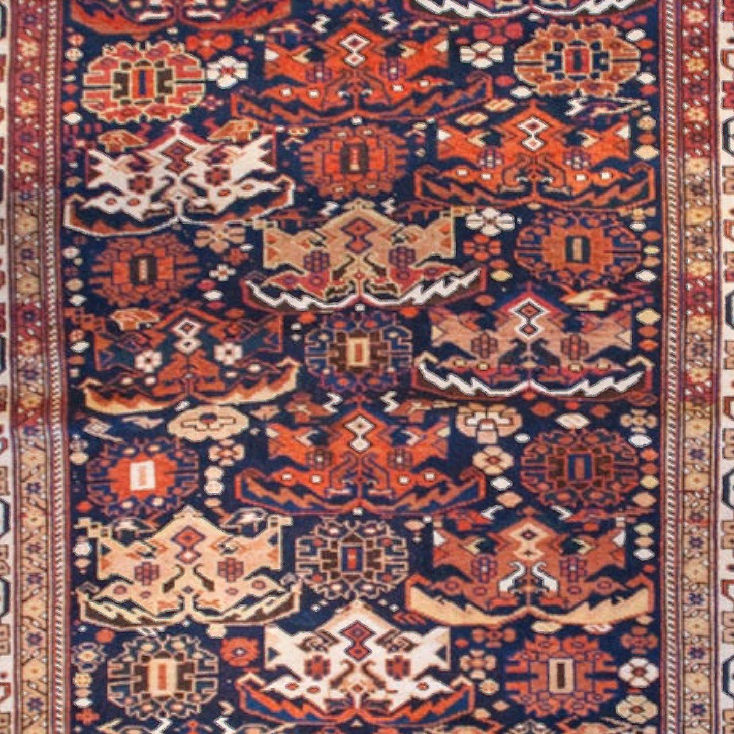 19th Century Afshar Carpet For Sale