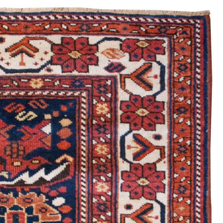 19th Century Afshar Carpet For Sale