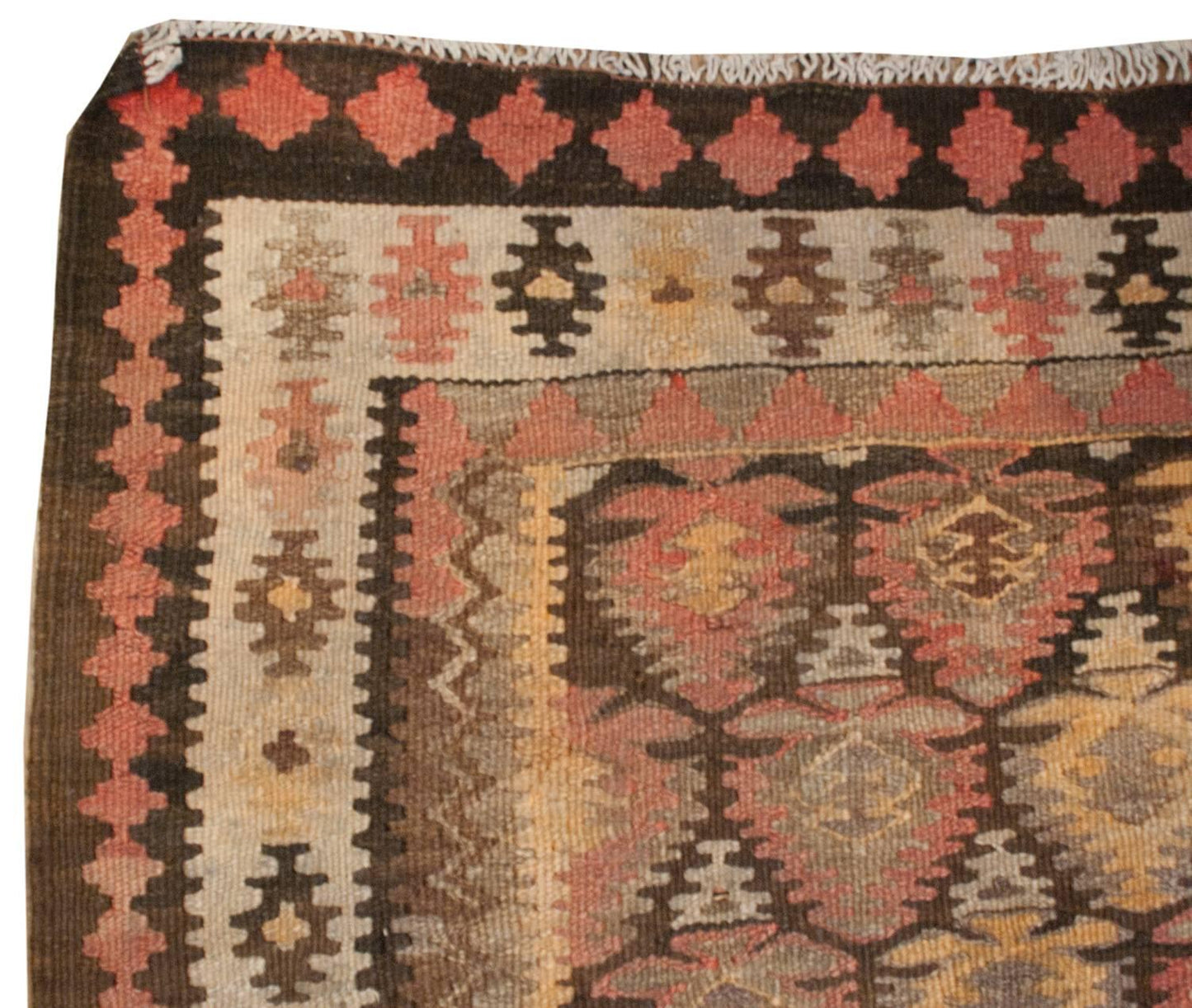 Early 20th Century Qazvin Kilim Runner For Sale