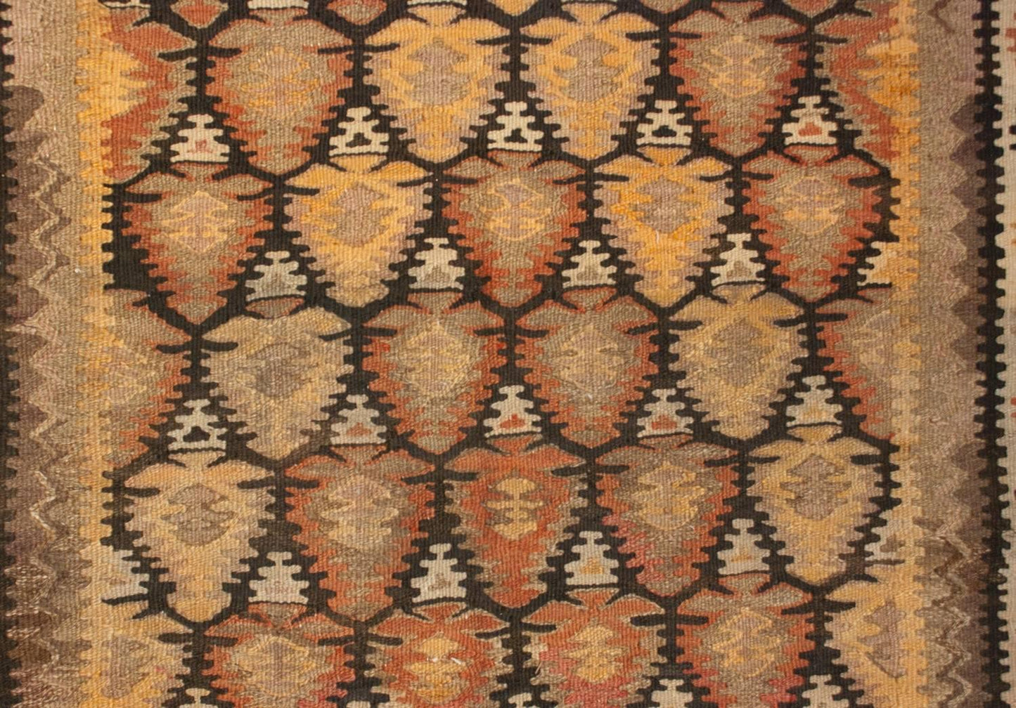 Early 20th Century Qazvin Kilim Runner For Sale
