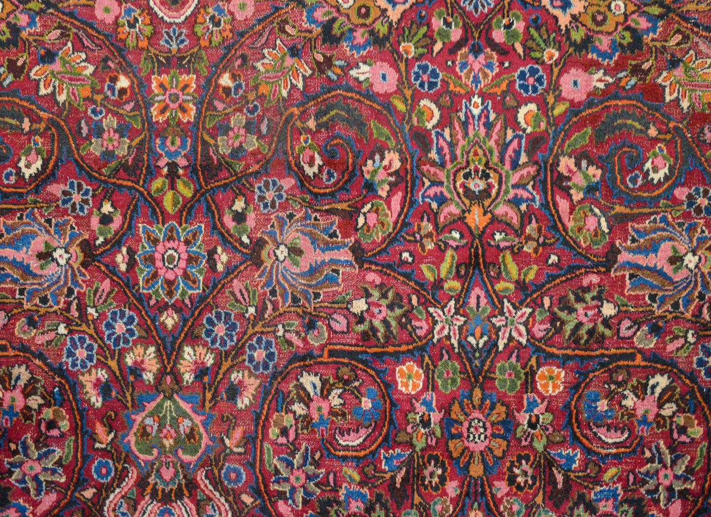 Grande Vintage Mashad Rug For Sale