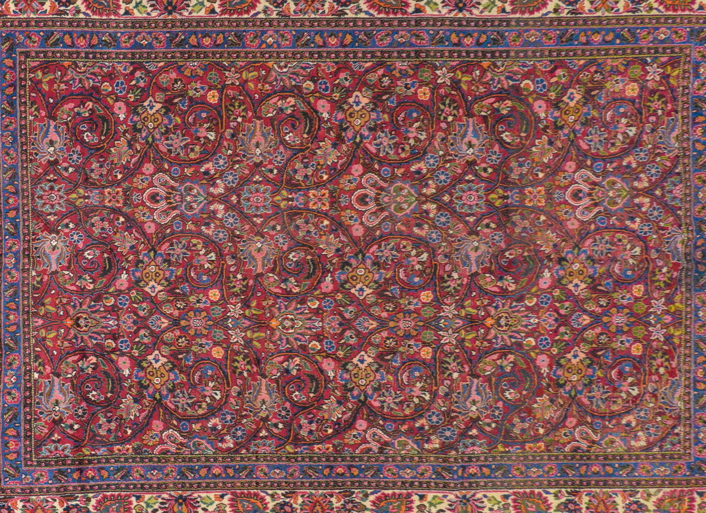 Grande Vintage Mashad Rug For Sale