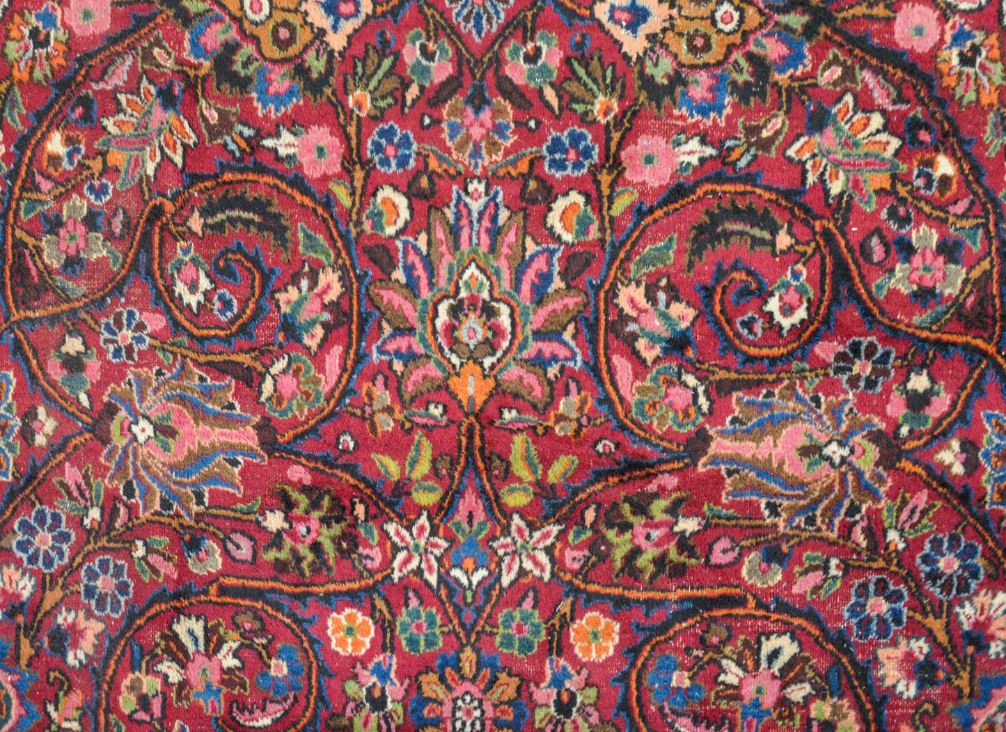 Grande Vintage Mashad Rug For Sale