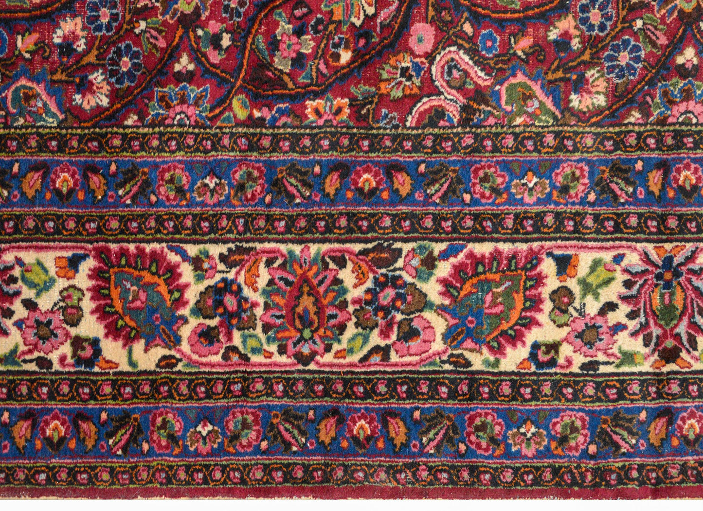 Grande Vintage Mashad Rug For Sale