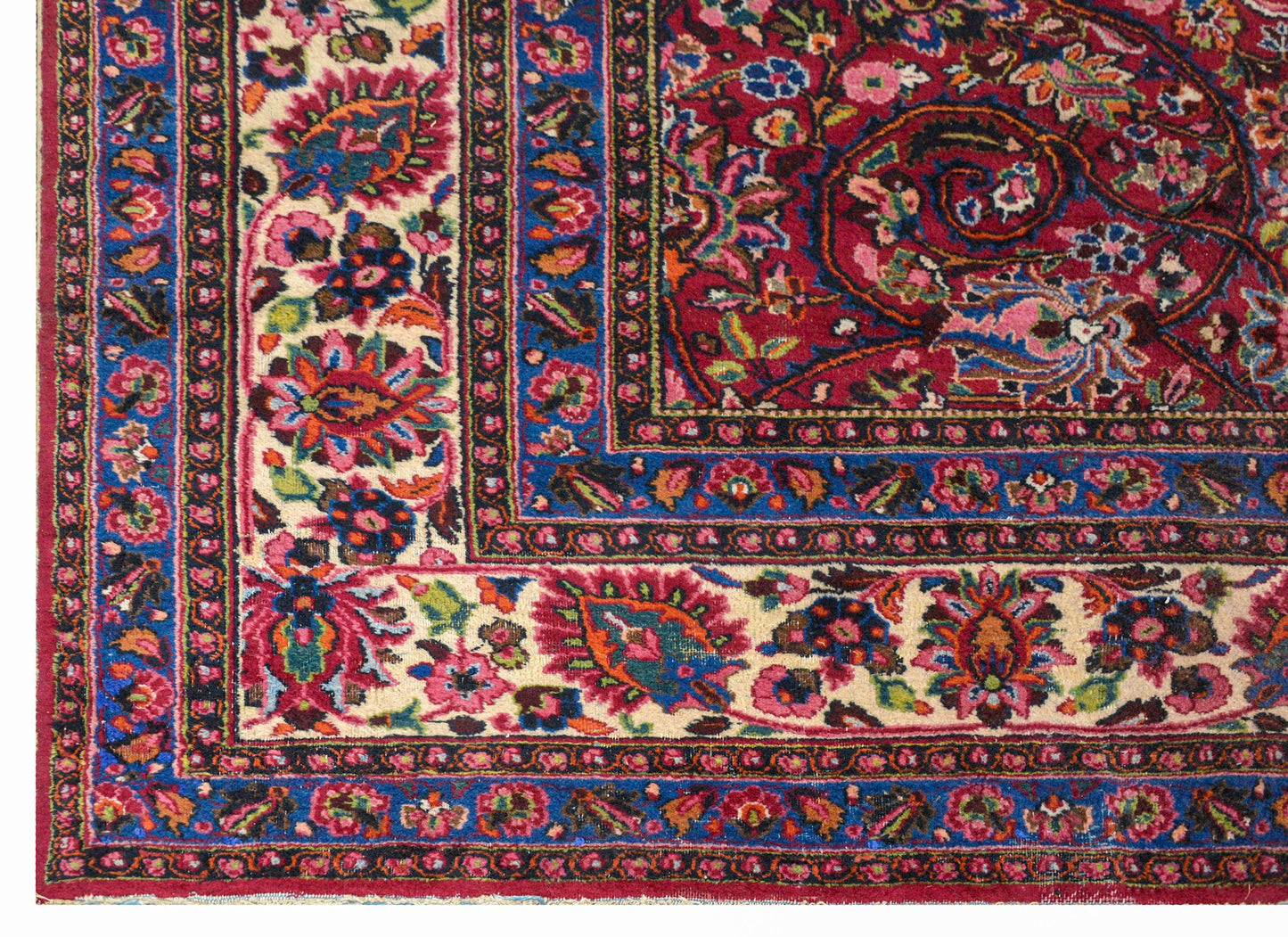 Grande Vintage Mashad Rug For Sale