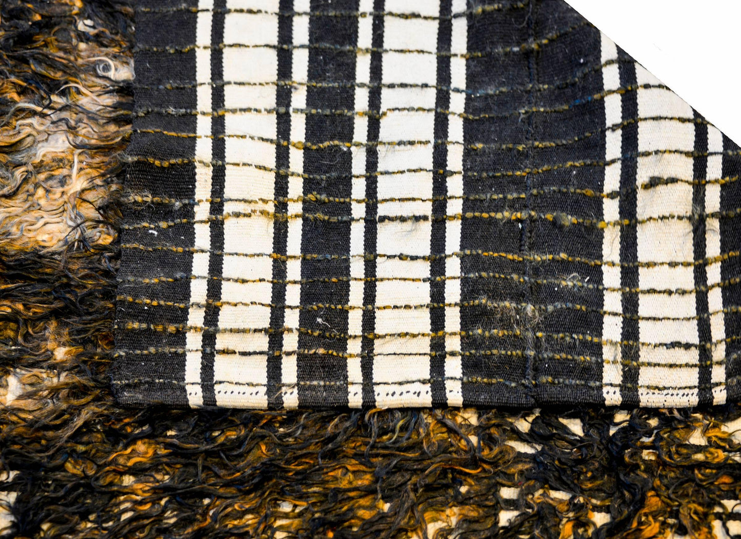Vintage Shaggy Turkish Tulu Rug For Sale
