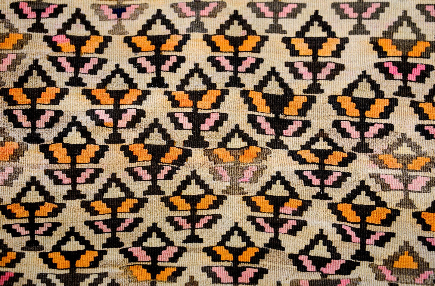 Exceptional Early 20th Century Qazvin Kilim Runner For Sale
