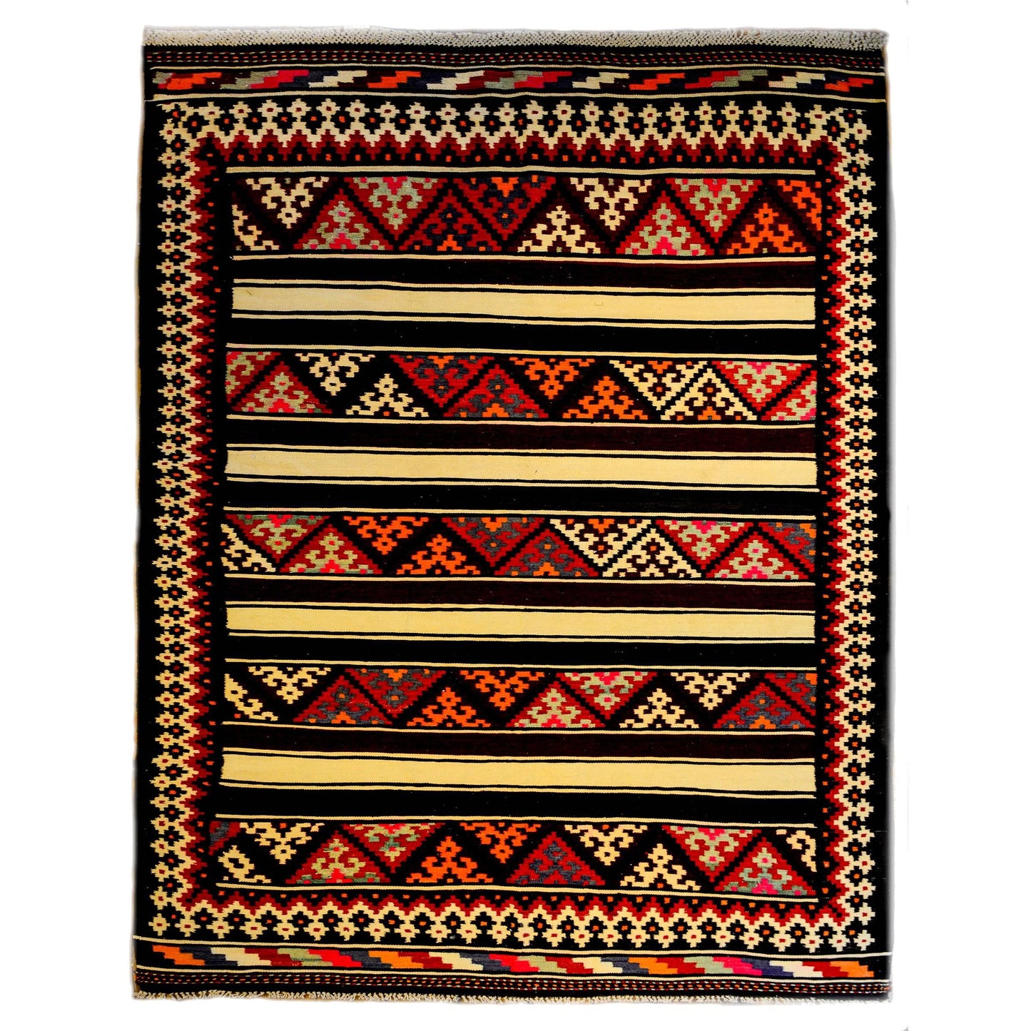 Beautiful Mid-20th Century Zarand Kilim Rug For Sale