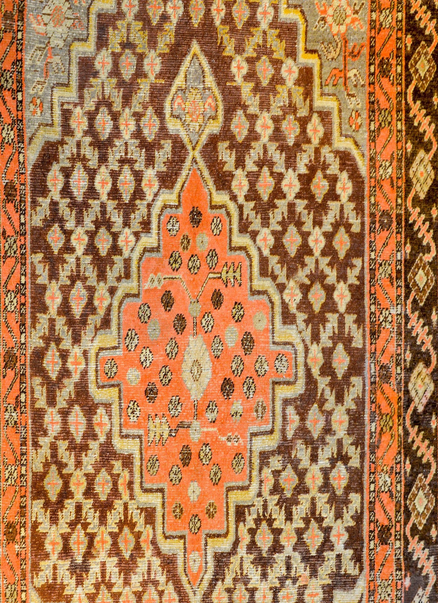 Early 20th Century Central Asian Samarghand Rug For Sale