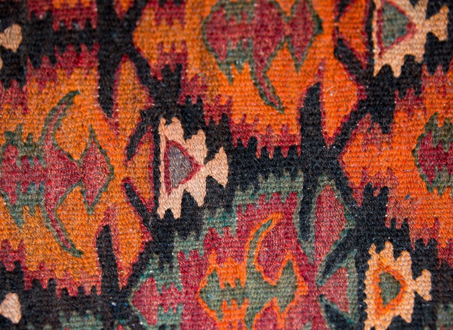Early 20th Century Danish Bench with Kilim Upholstered Cushion For Sale