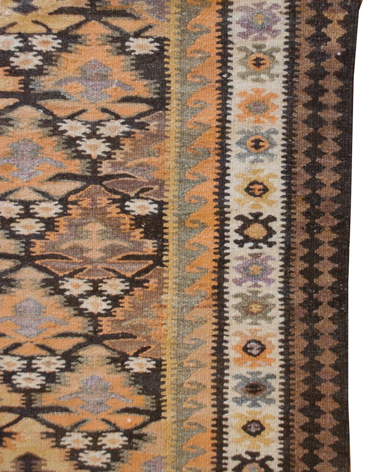 Wonderful Early 20th Century Qazvin Kilim For Sale
