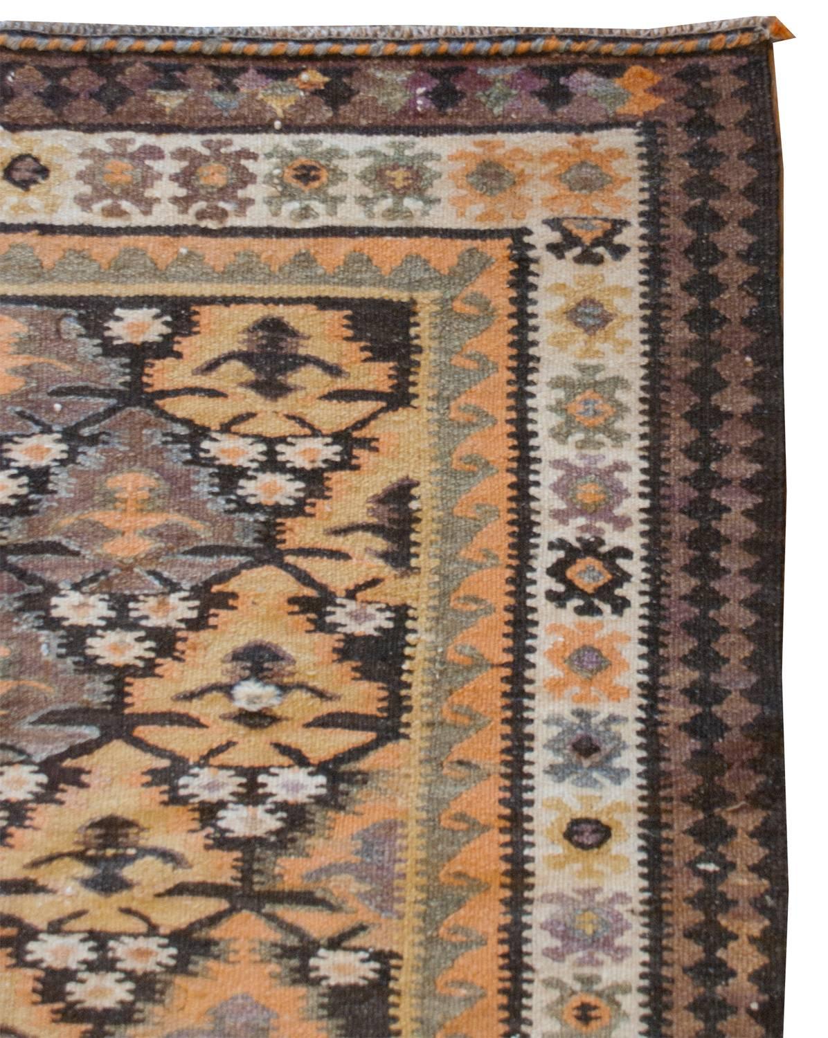 Wonderful Early 20th Century Qazvin Kilim For Sale