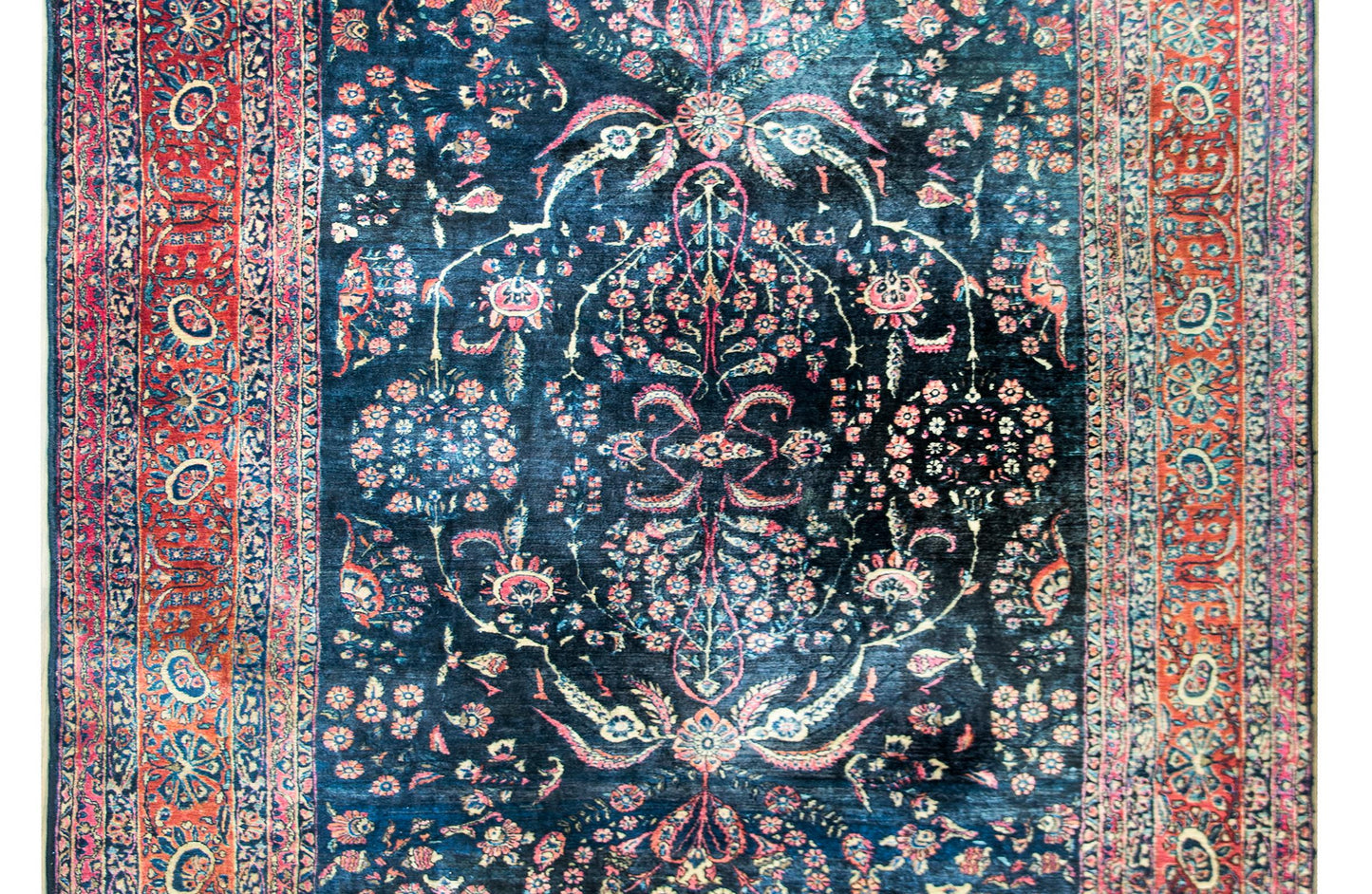 Early 20th Century Persian Sarouk Mohajeran Rug For Sale