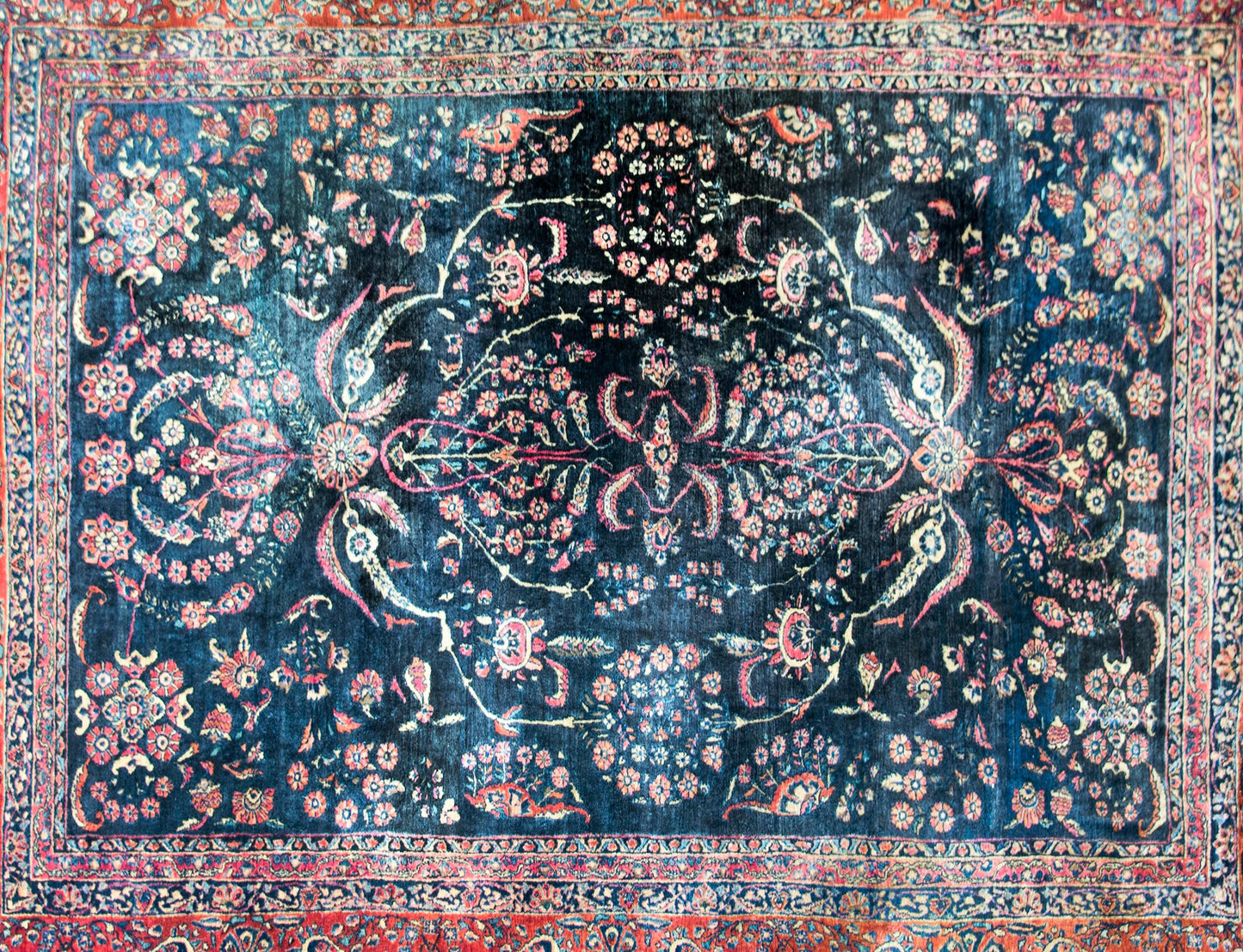 Early 20th Century Persian Sarouk Mohajeran Rug For Sale