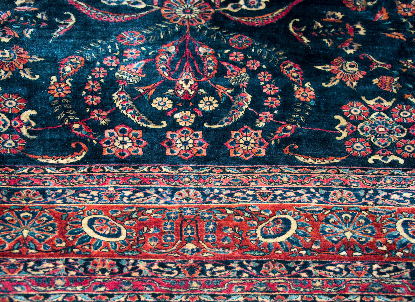 Early 20th Century Persian Sarouk Mohajeran Rug For Sale
