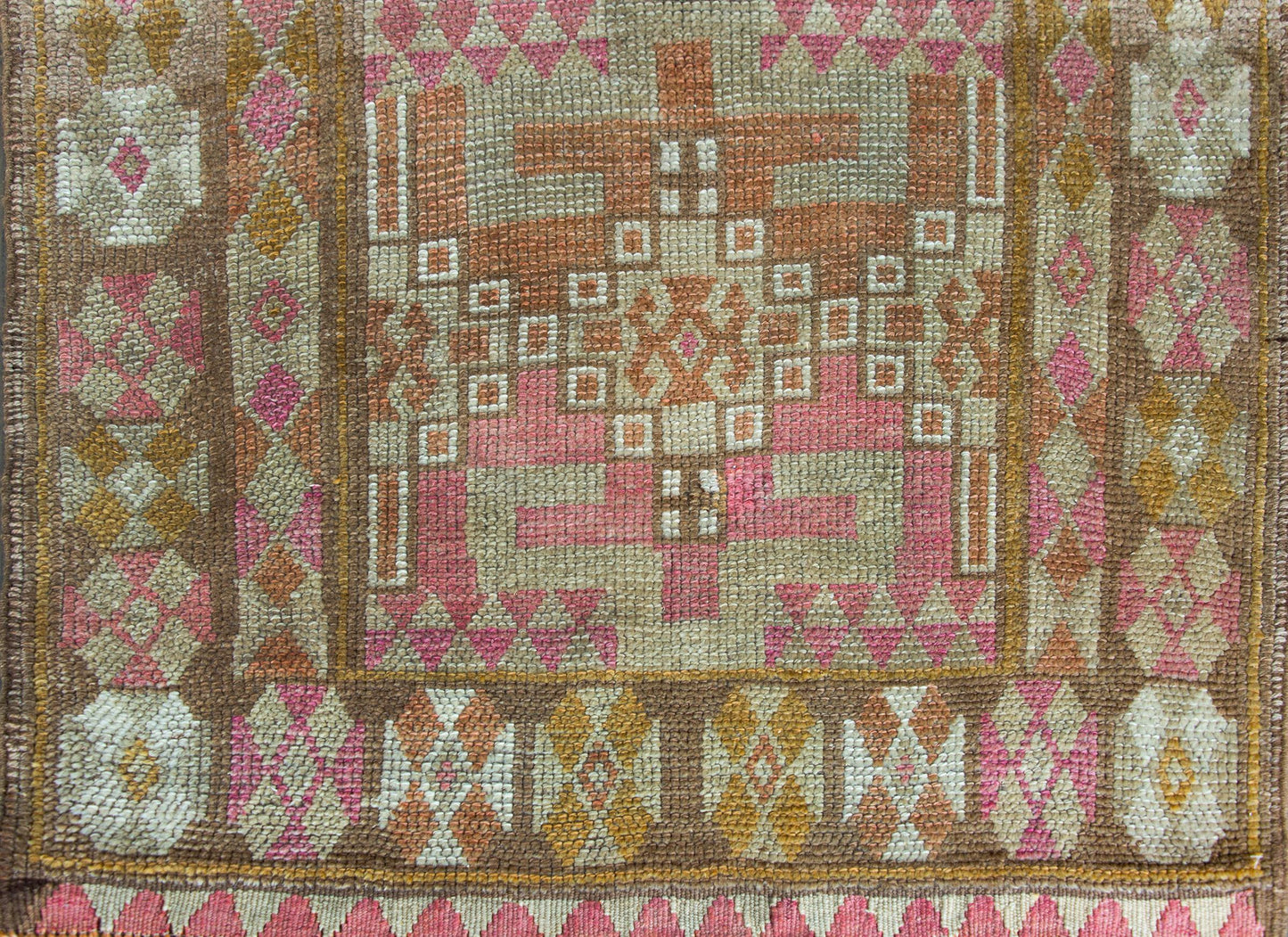 Vintage Turkish Oushak Runner For Sale
