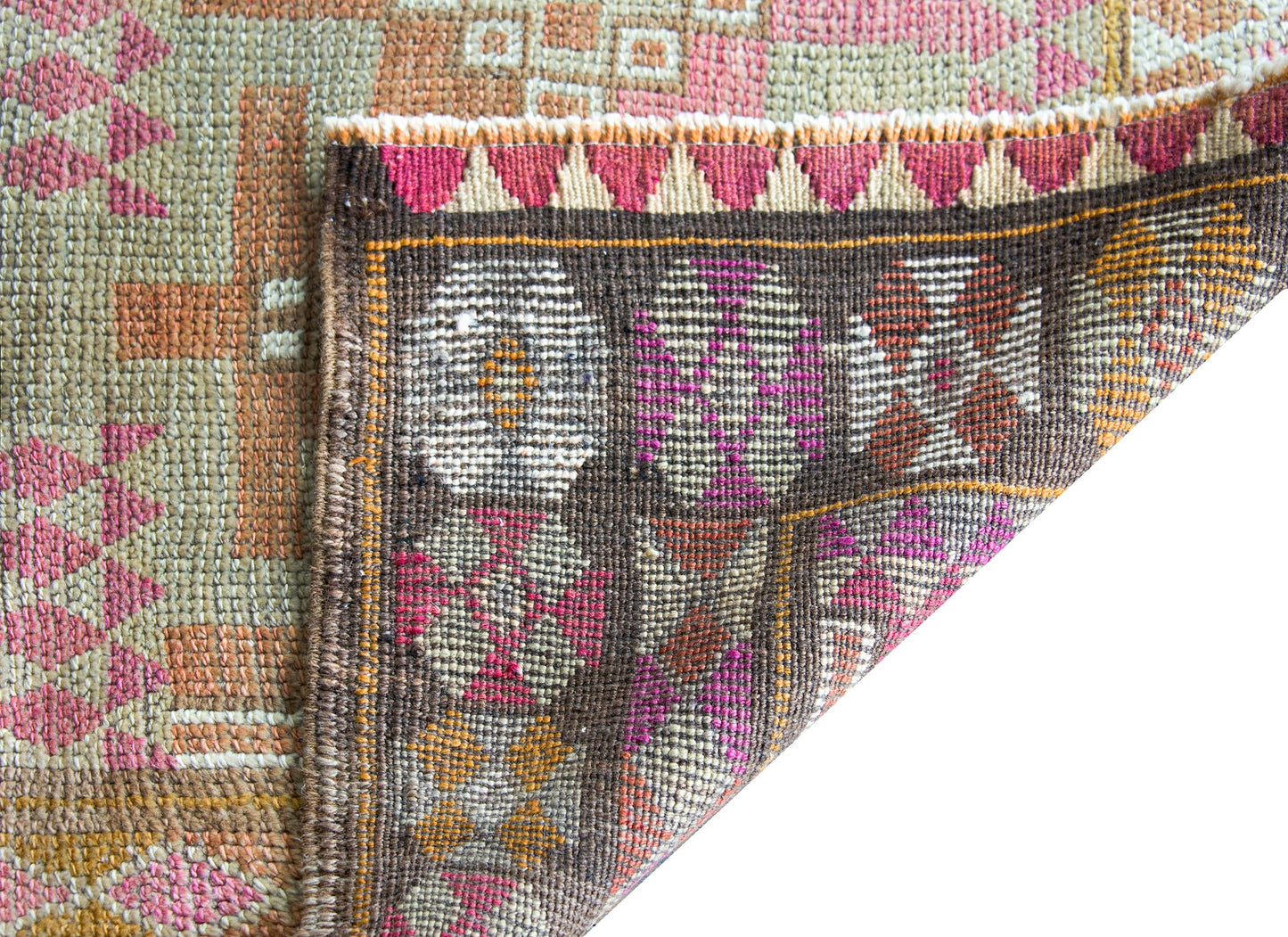 Vintage Turkish Oushak Runner For Sale