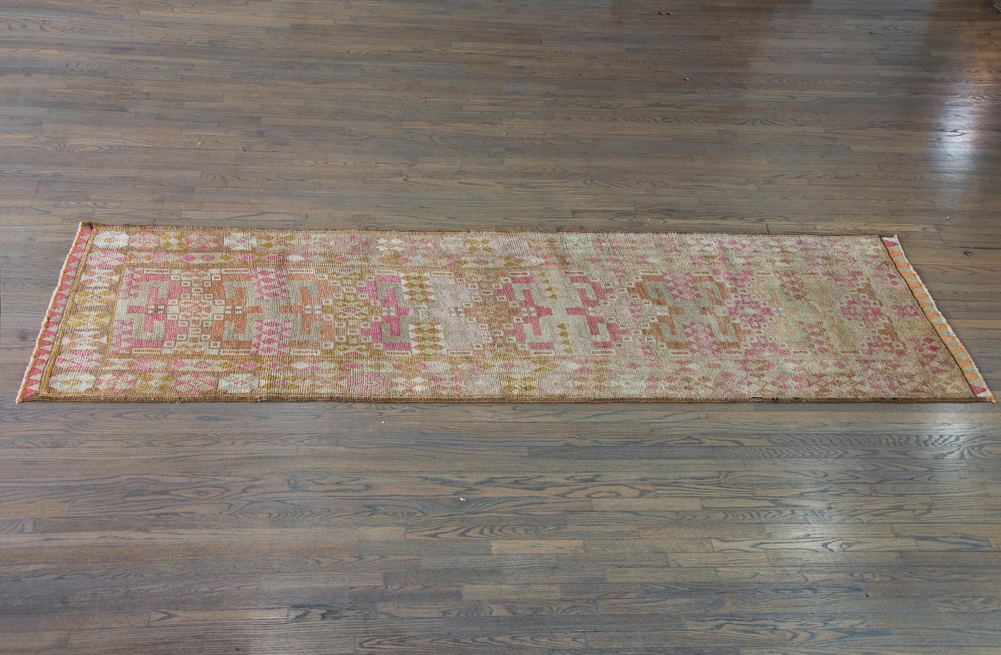 Vintage Turkish Oushak Runner For Sale