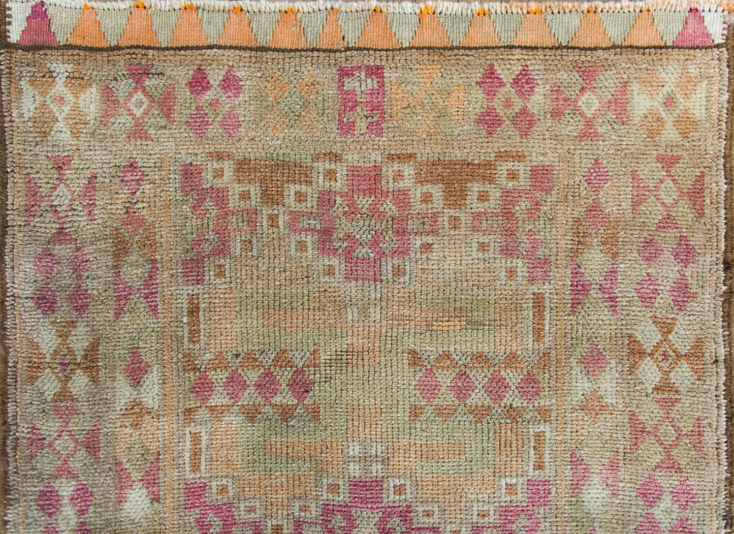Vintage Turkish Oushak Runner For Sale