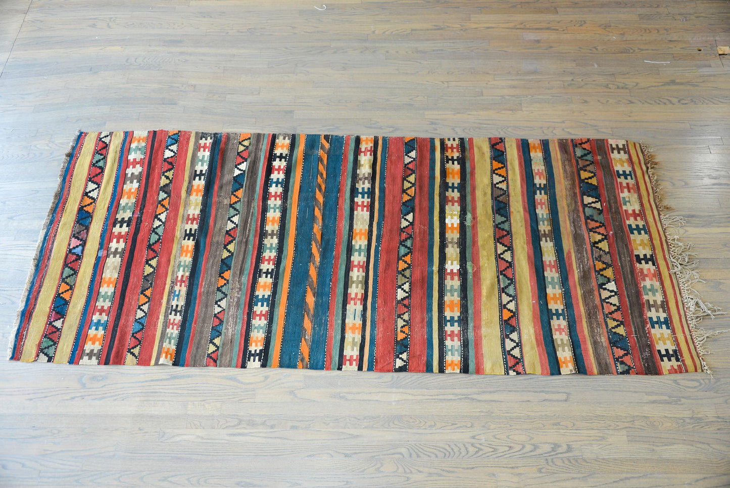 Early 20th Century Persian Shahsevan Kilim Runner For Sale