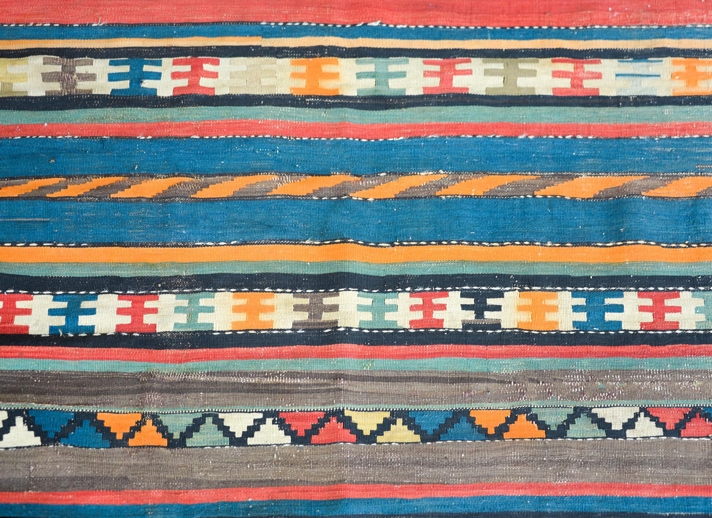 Early 20th Century Persian Shahsevan Kilim Runner For Sale