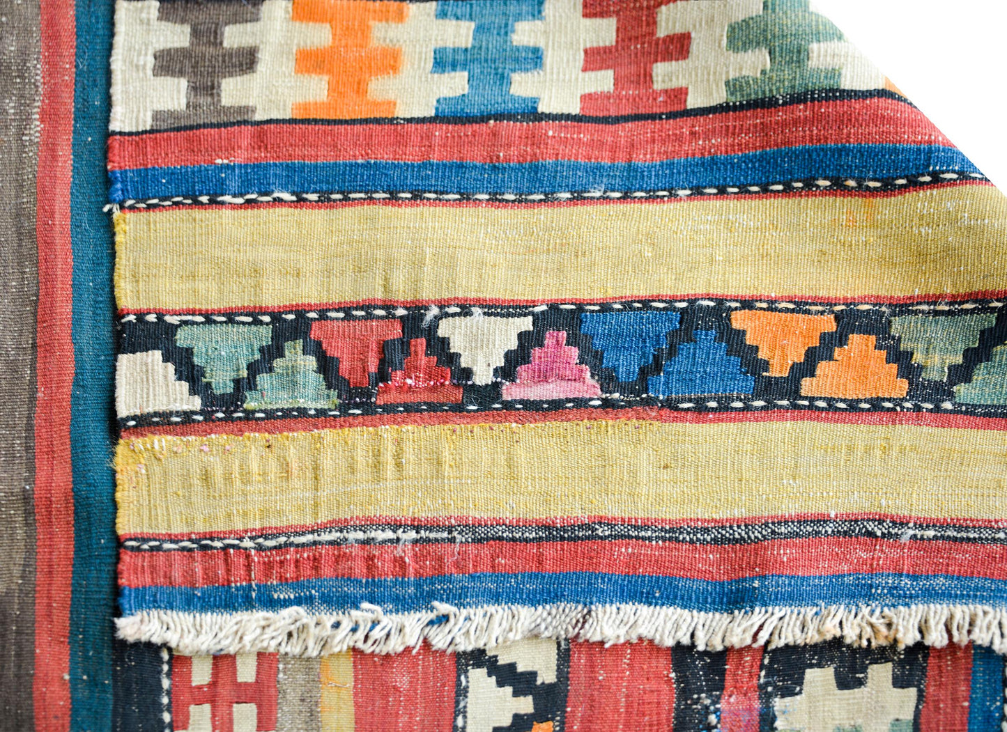 Early 20th Century Persian Shahsevan Kilim Runner For Sale