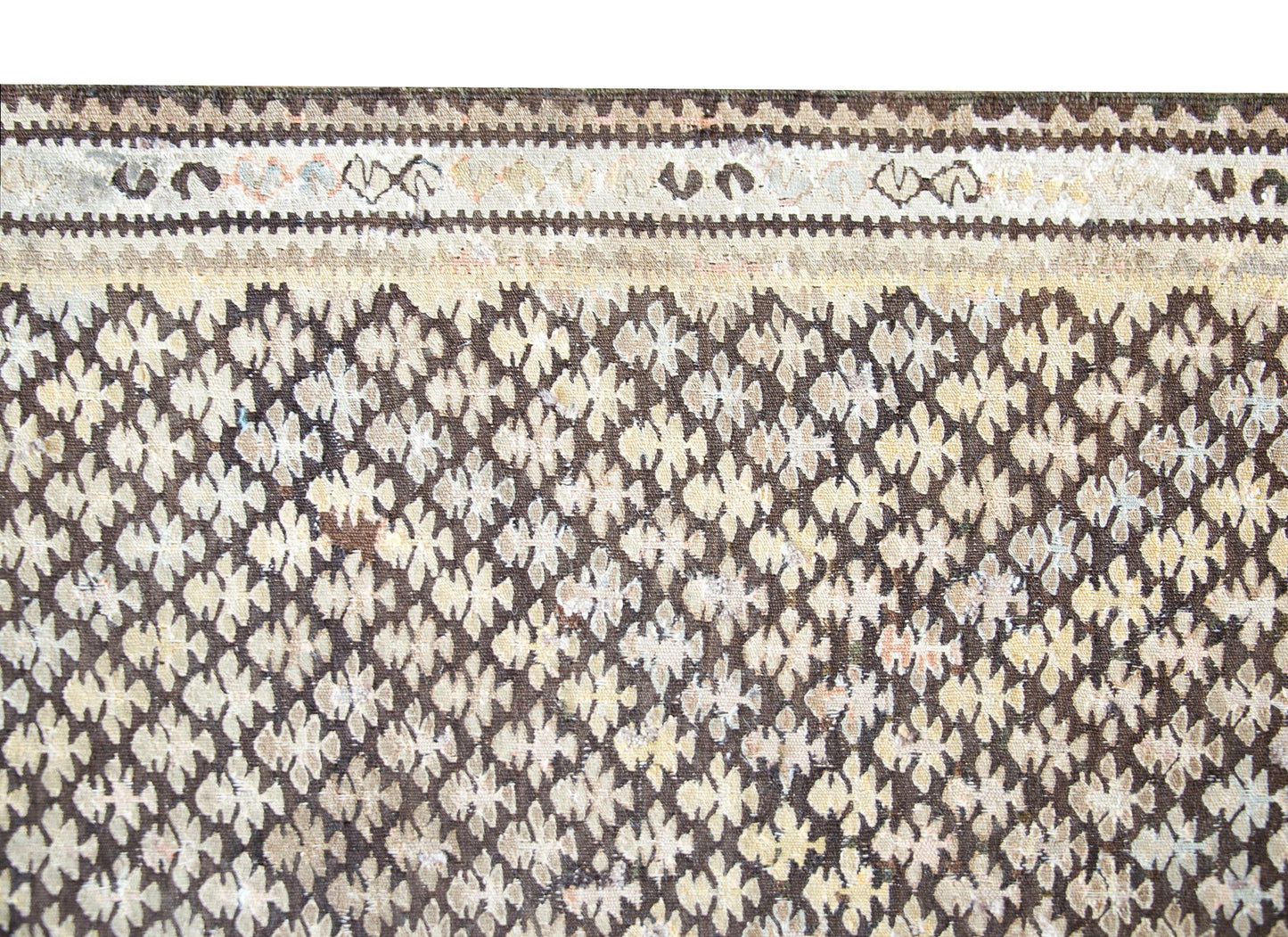 Early 20th Century Persian Qazvin Kilim Rug For Sale