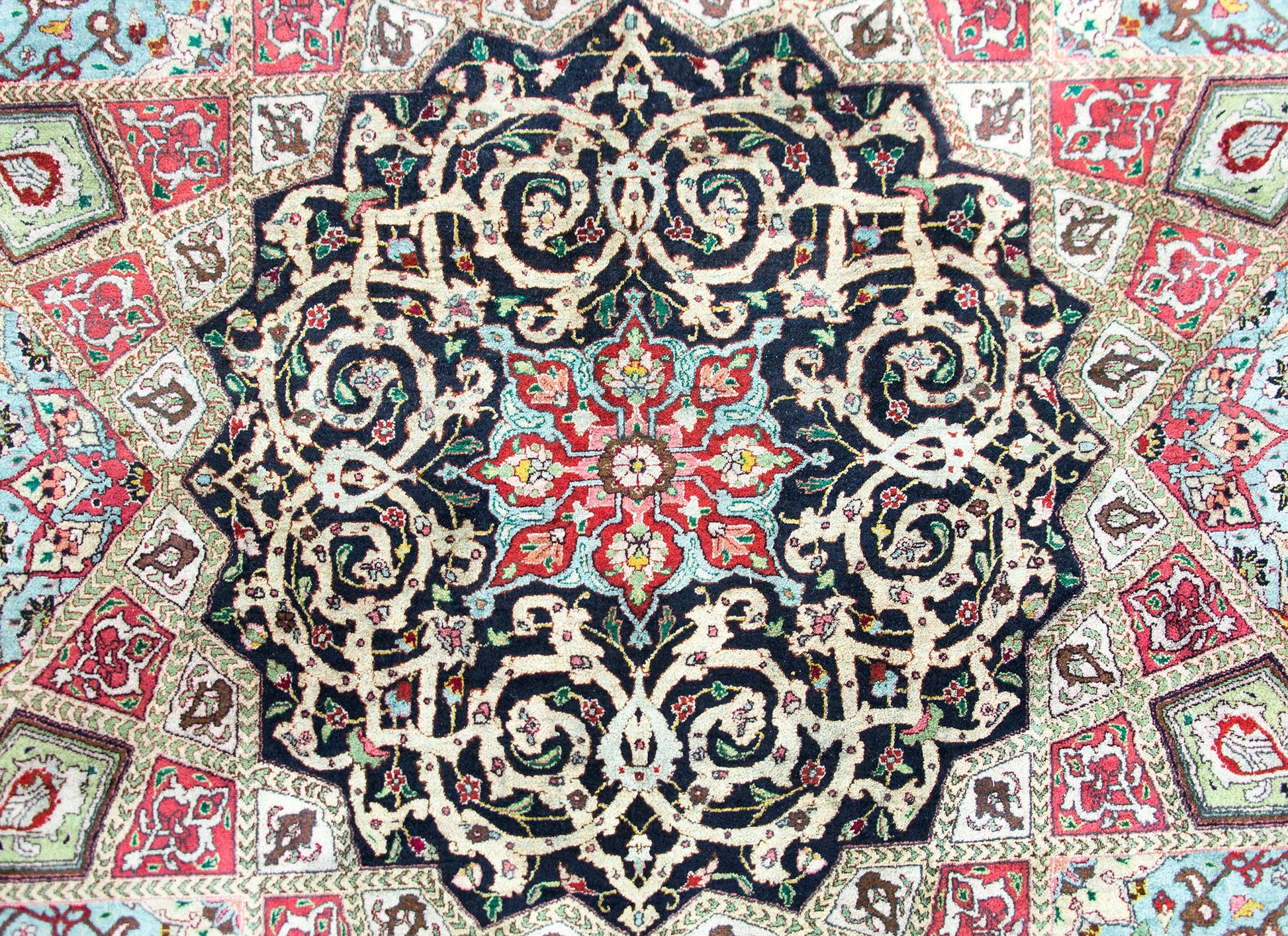 Vintage Persian Qum Rug For Sale