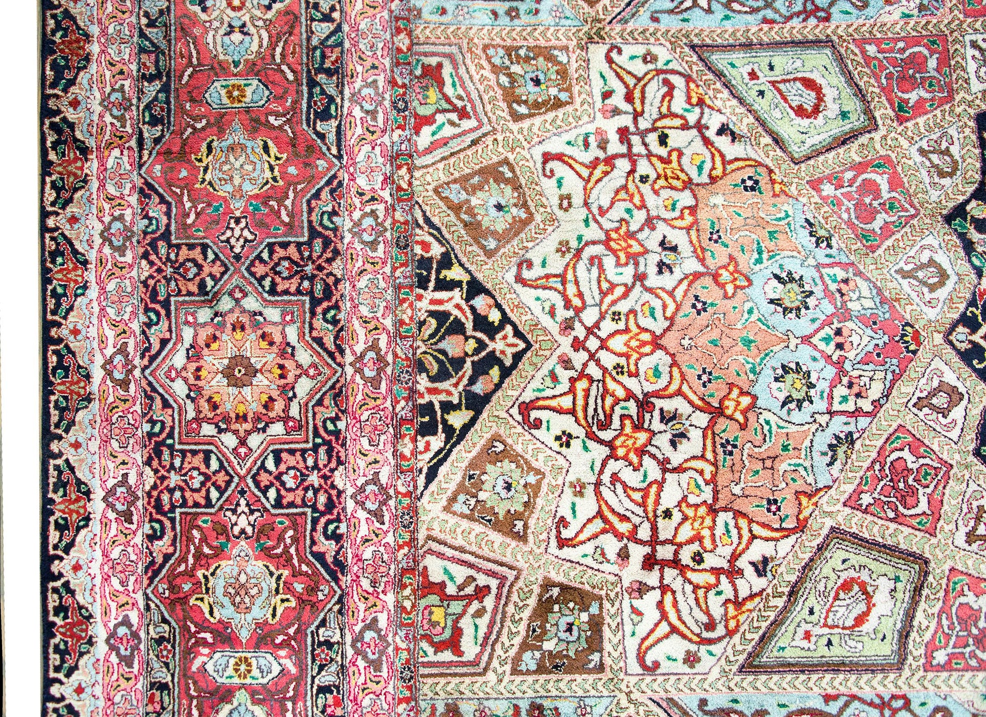 Vintage Persian Qum Rug For Sale