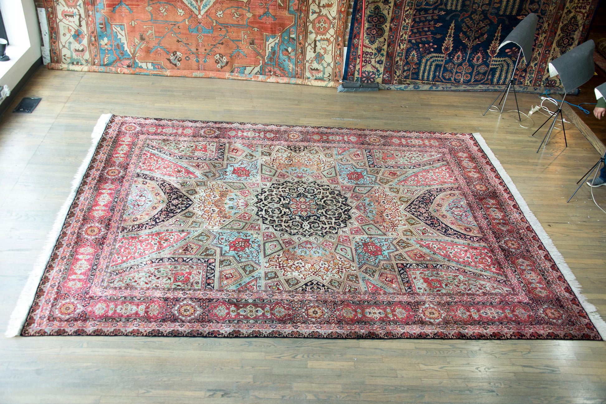Vintage Persian Qum Rug For Sale