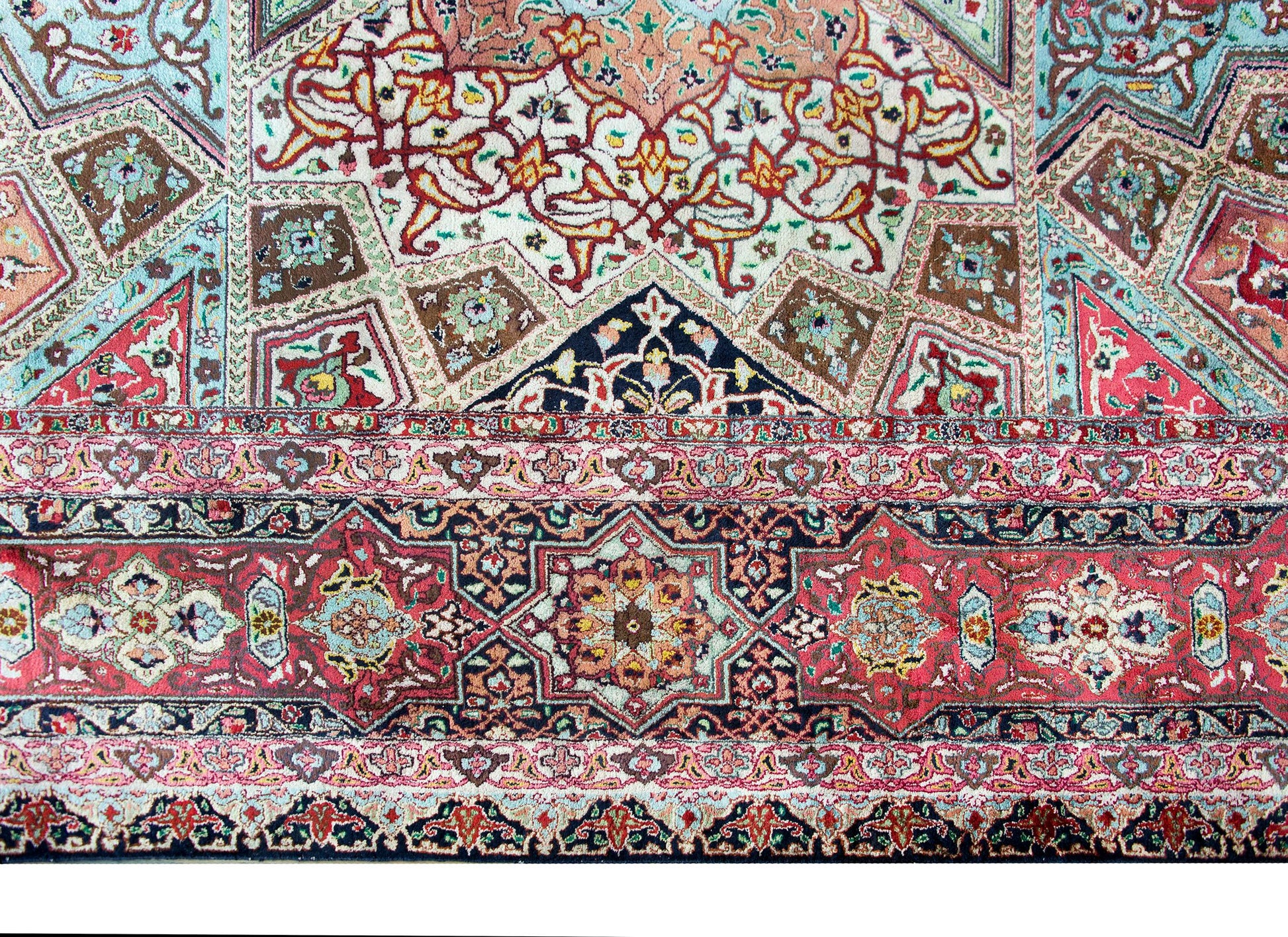 Vintage Persian Qum Rug For Sale