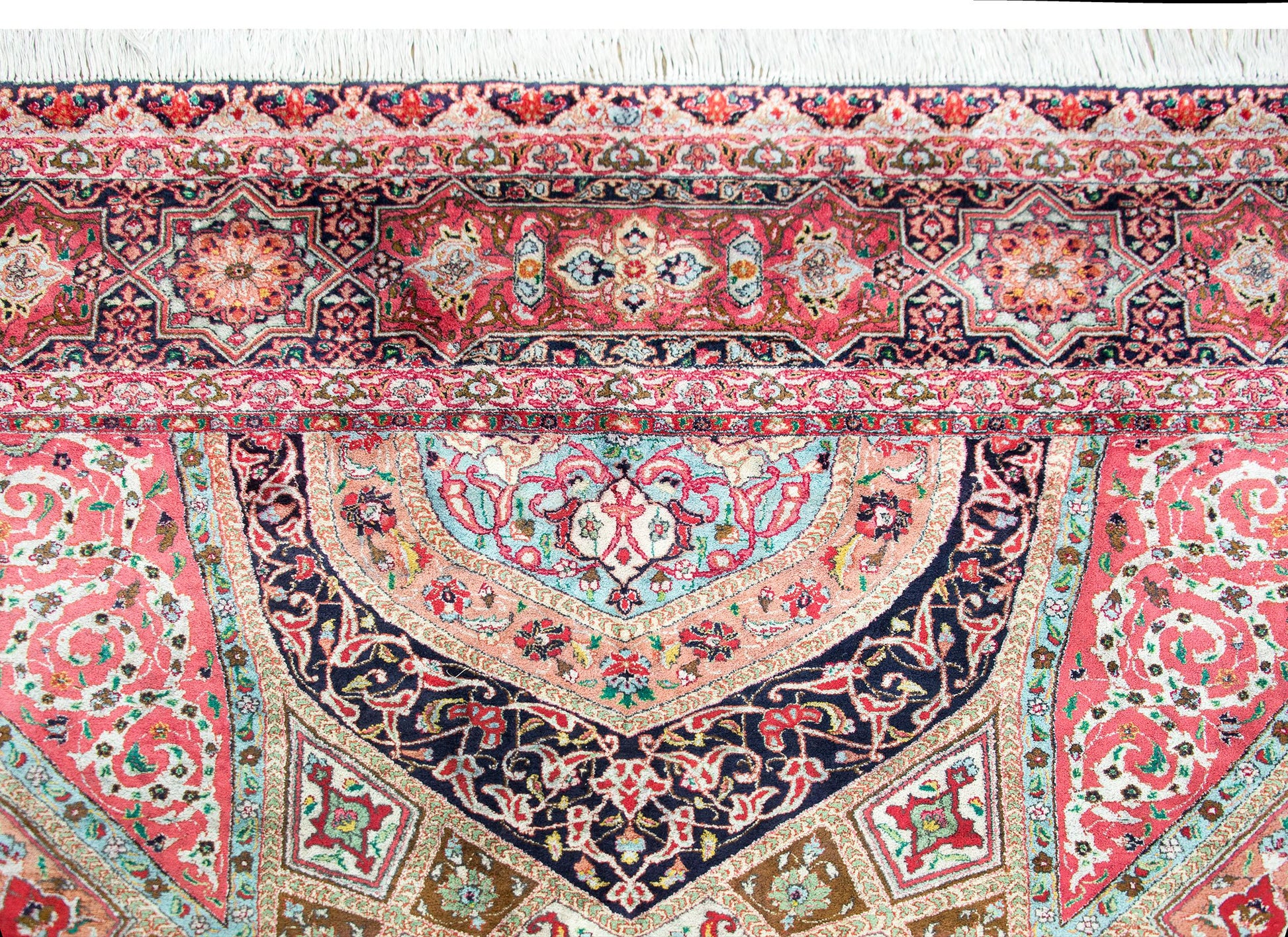 Vintage Persian Qum Rug For Sale