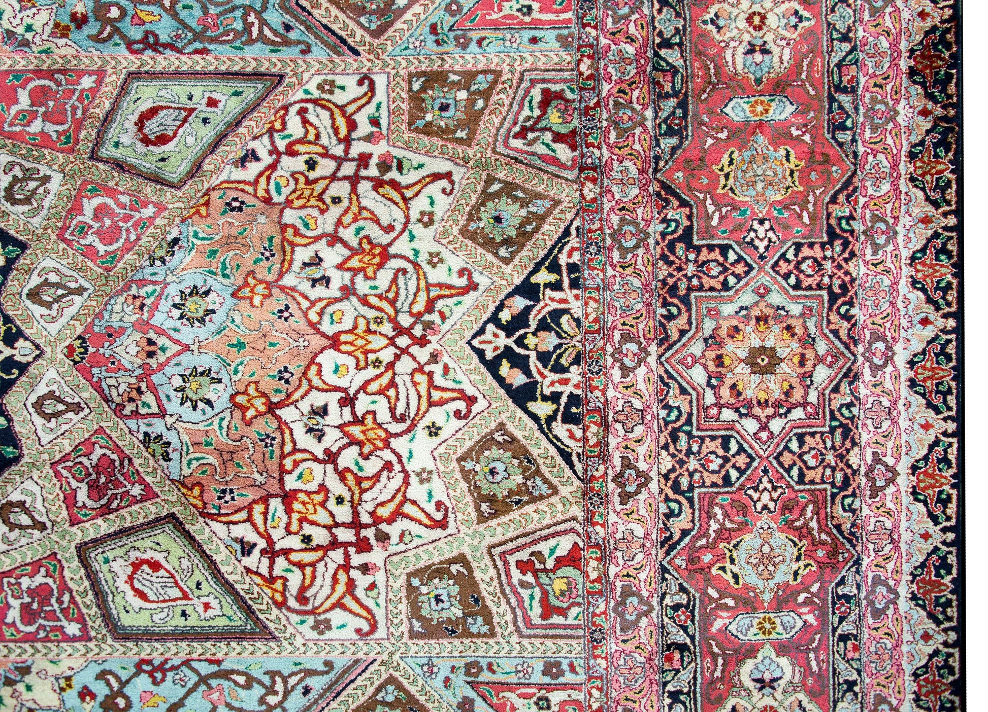 Vintage Persian Qum Rug For Sale